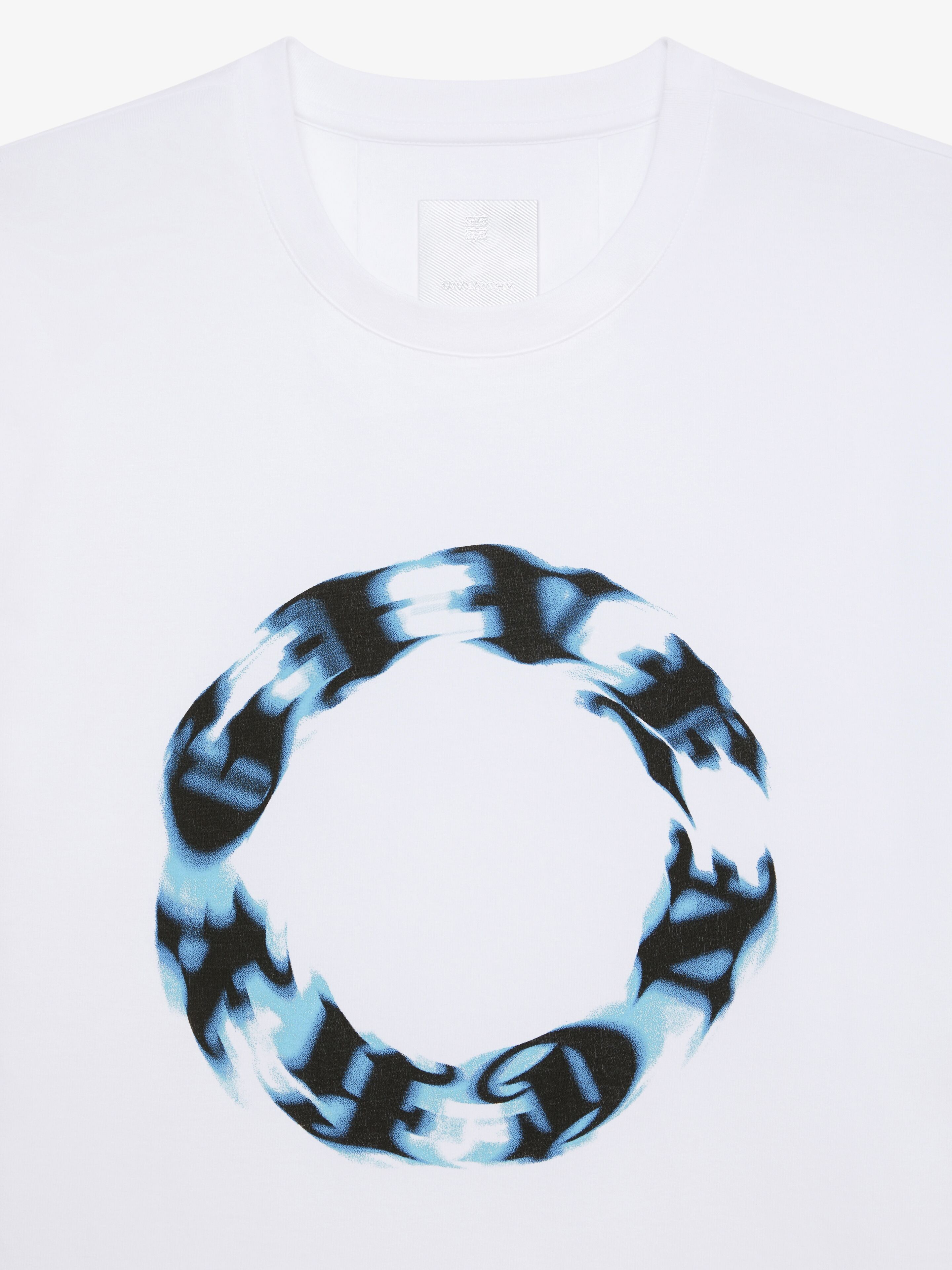 Givenchy o1mle0125 Oversized T-Shirt Cotton With Circle Print White Size US XXL / EU 58 / 5 - 5 Thumbnail