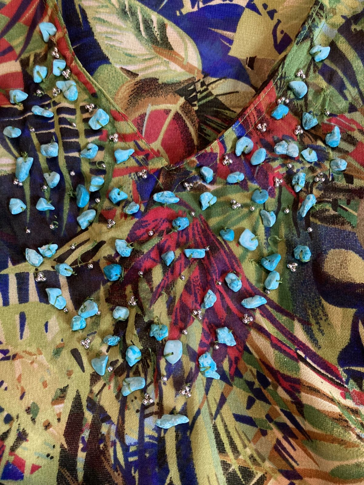 Other Mix Nouveau green tropical sheer coverup/tunic NWT Size XL / US 12-14 / IT 48-50 - 3 Thumbnail