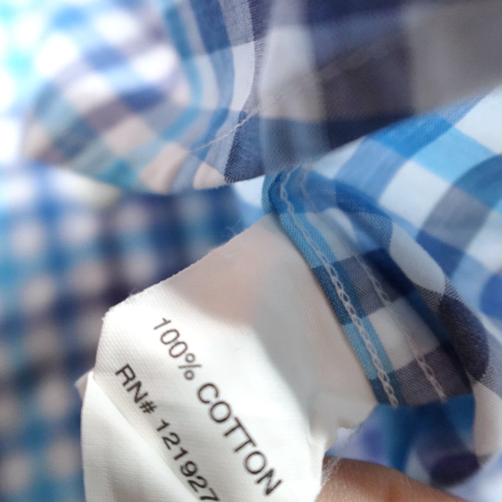 johnnie-O Johnnie-O Shirt Medium Blue Plaid Button-Down Long Sleeve Mens Classic Gingham Button-Up Cotton Size US M / EU 48-50 / 2 - 4 Thumbnail