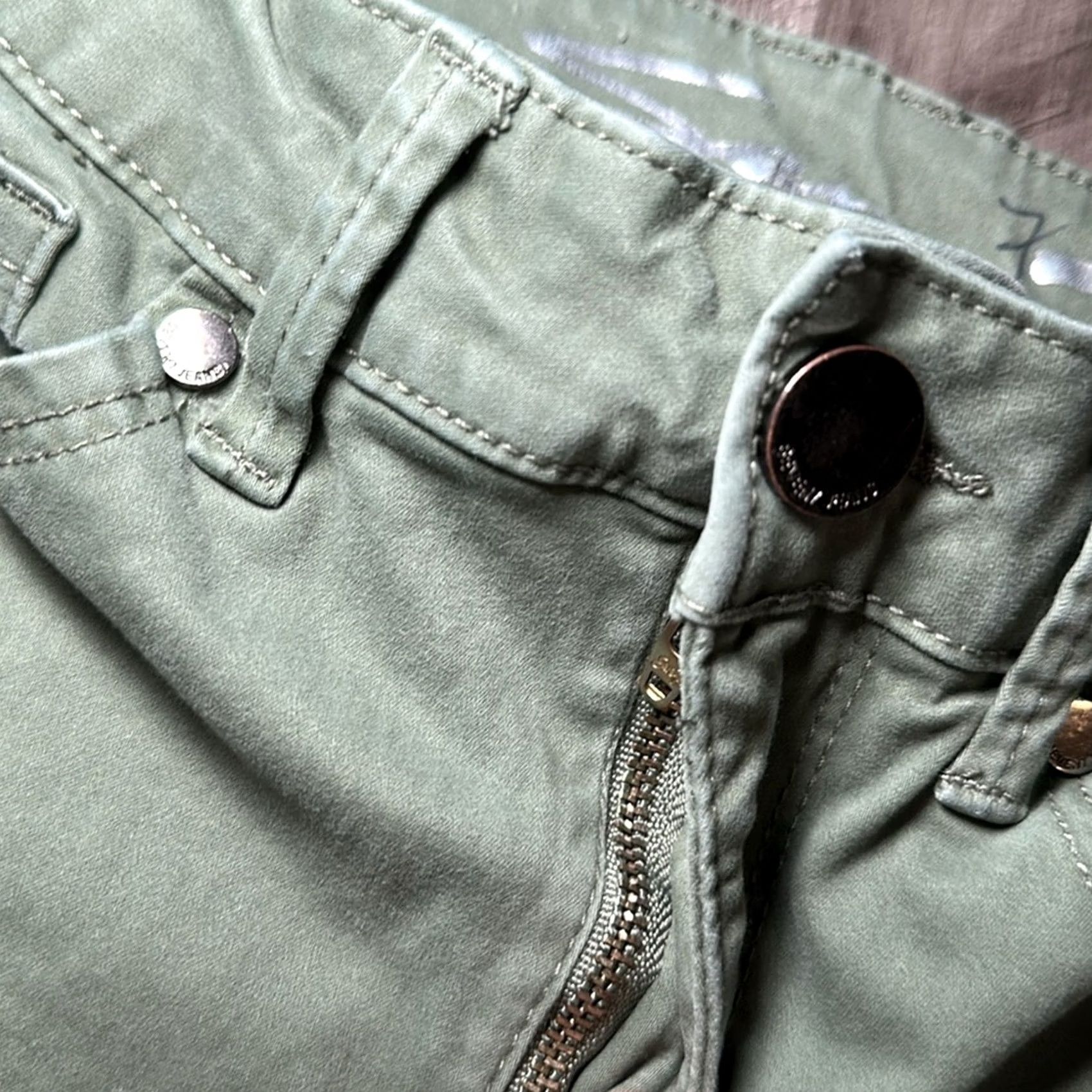Vintage Seven7 High Rise Skinny Skin-Fit Jeans Women 4 Green Cotton Blend 73% 24% 3% Regular Size Size 27" / US 4 / IT 40 - 6 Thumbnail