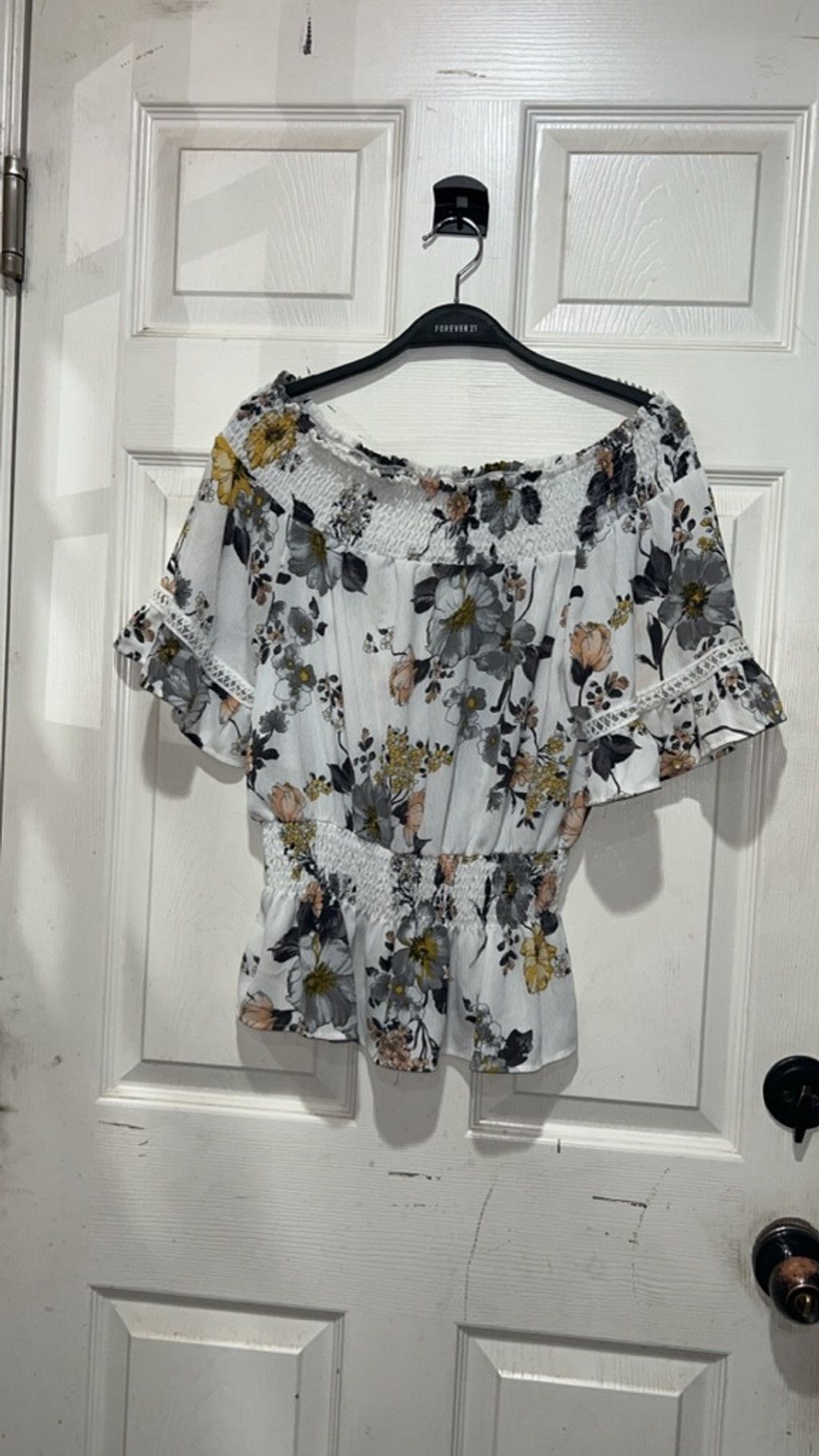 Other Women's Blu Plant White Floral Off-Shoulder Blouse M Size M / US 6-8 / IT 42-44 - 1 Thumbnail