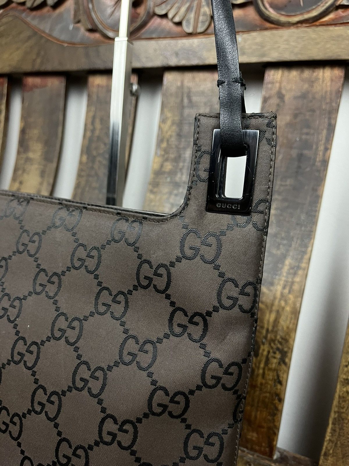 Gucci Gucci by Tom Ford 1998 Brown GG Monogram Shoulder Bag Size ONE SIZE - 6 Thumbnail