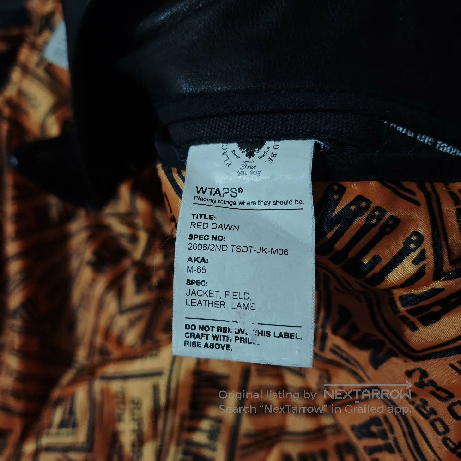 Wtaps Wtaps 08aw Red Dawn M65 Leather Jacket. Size US S / EU 44-46 / 1 - 7 Thumbnail
