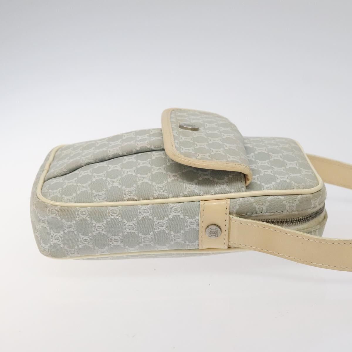 Celine CELINE Macadam Canvas Shoulder Bag Light Blue Silver Size ONE SIZE - 4 Thumbnail