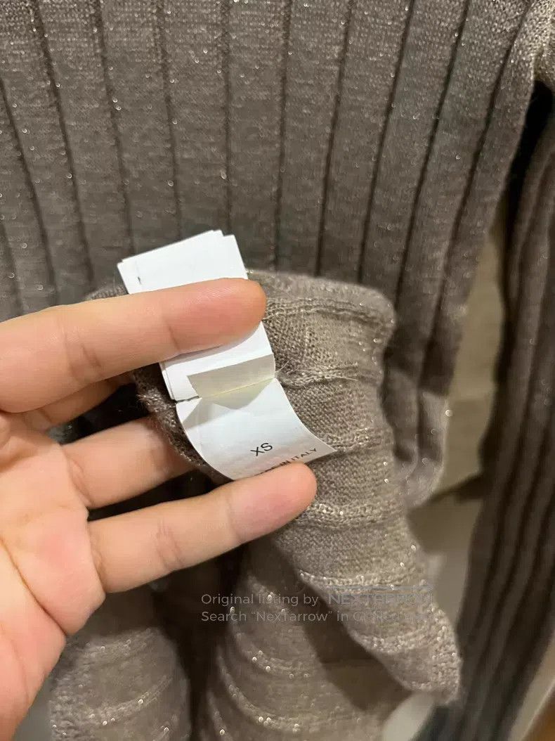 Brunello Cucinelli Brunello Cucinelli Wool Silver Thread Knitted Sweater Size XS / US 0-2 / IT 36-38 - 5 Thumbnail