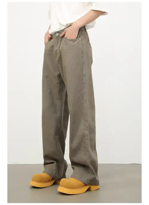 Japanese Brand × Jean Pants Retro elastic waist men's loose casual wide leg jeans Size US 32 / EU 48 - 4 Thumbnail