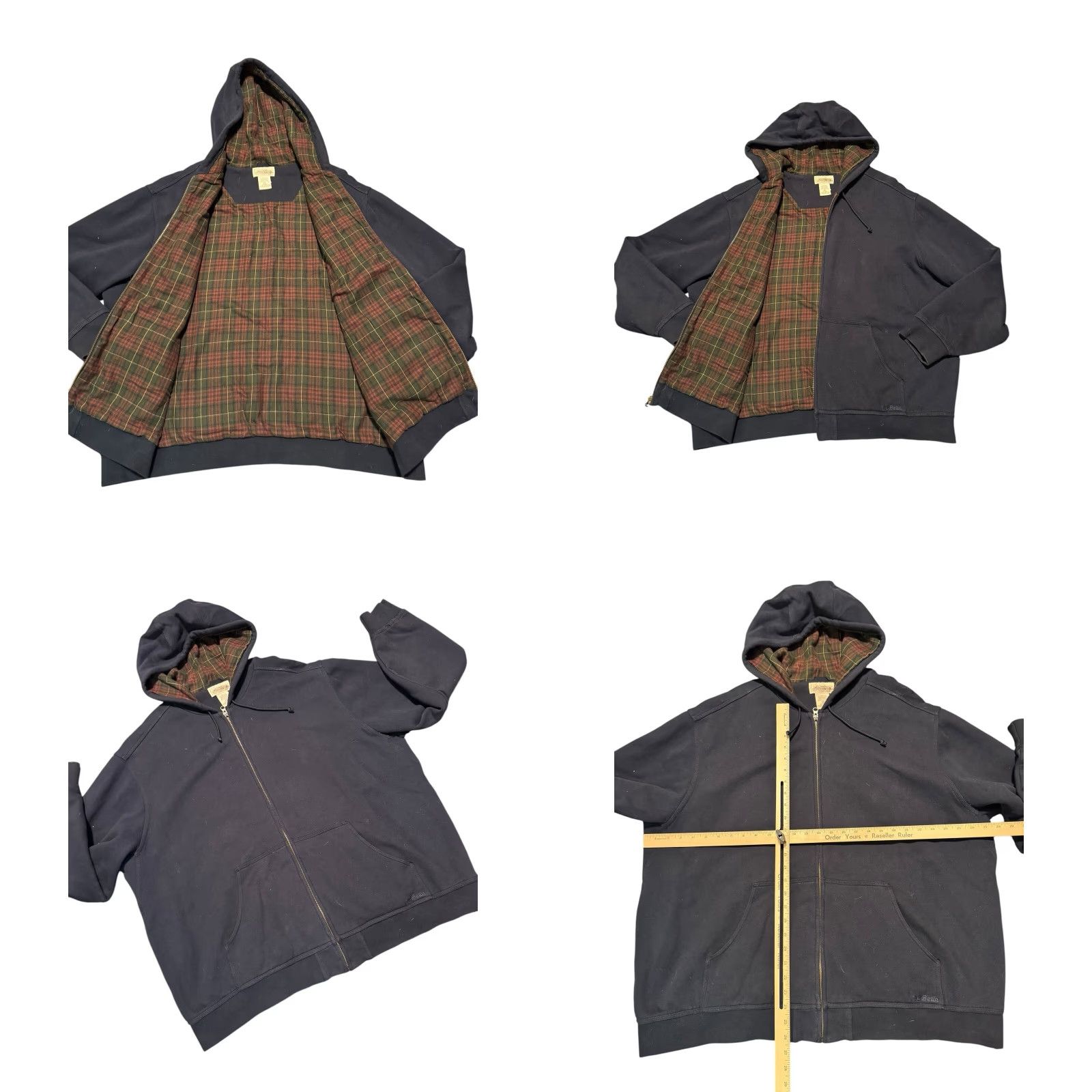 Vintage LL Bean Jacket Mens 2XL Black Plaid Lined Katahdin Iron Works Full Zip Size US XXL / EU 58 / 5 - 9 Thumbnail