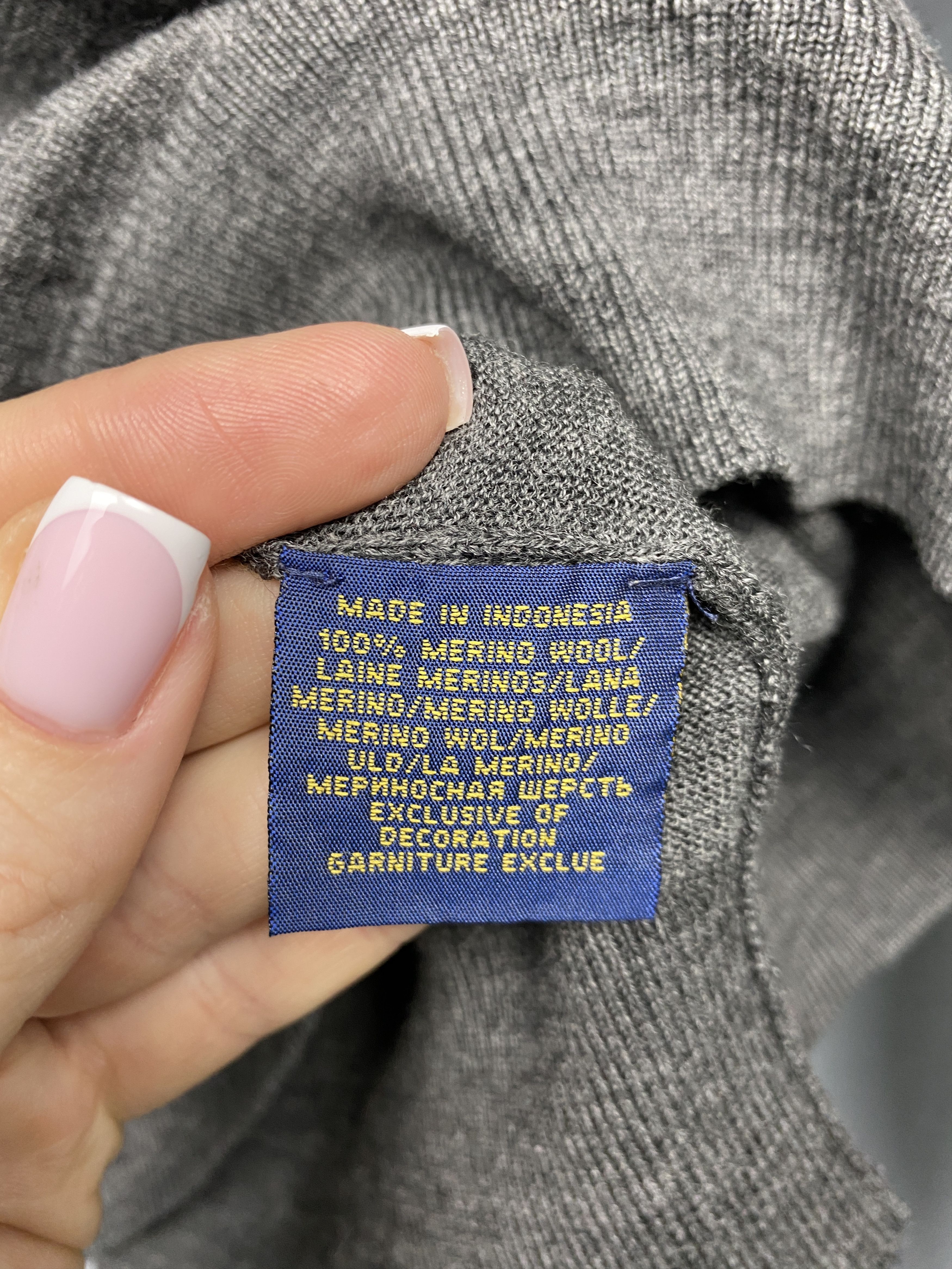 Polo Ralph Lauren Polo Ralph Lauren V-Neck Mens Merino Wool Sweater Size US M / EU 48-50 / 2 - 5 Thumbnail