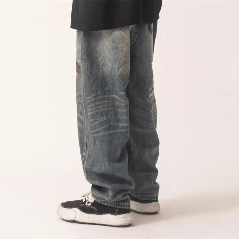 Jean Patchwork Baggy Jeans Size US 28 / EU 44 - 3 Thumbnail