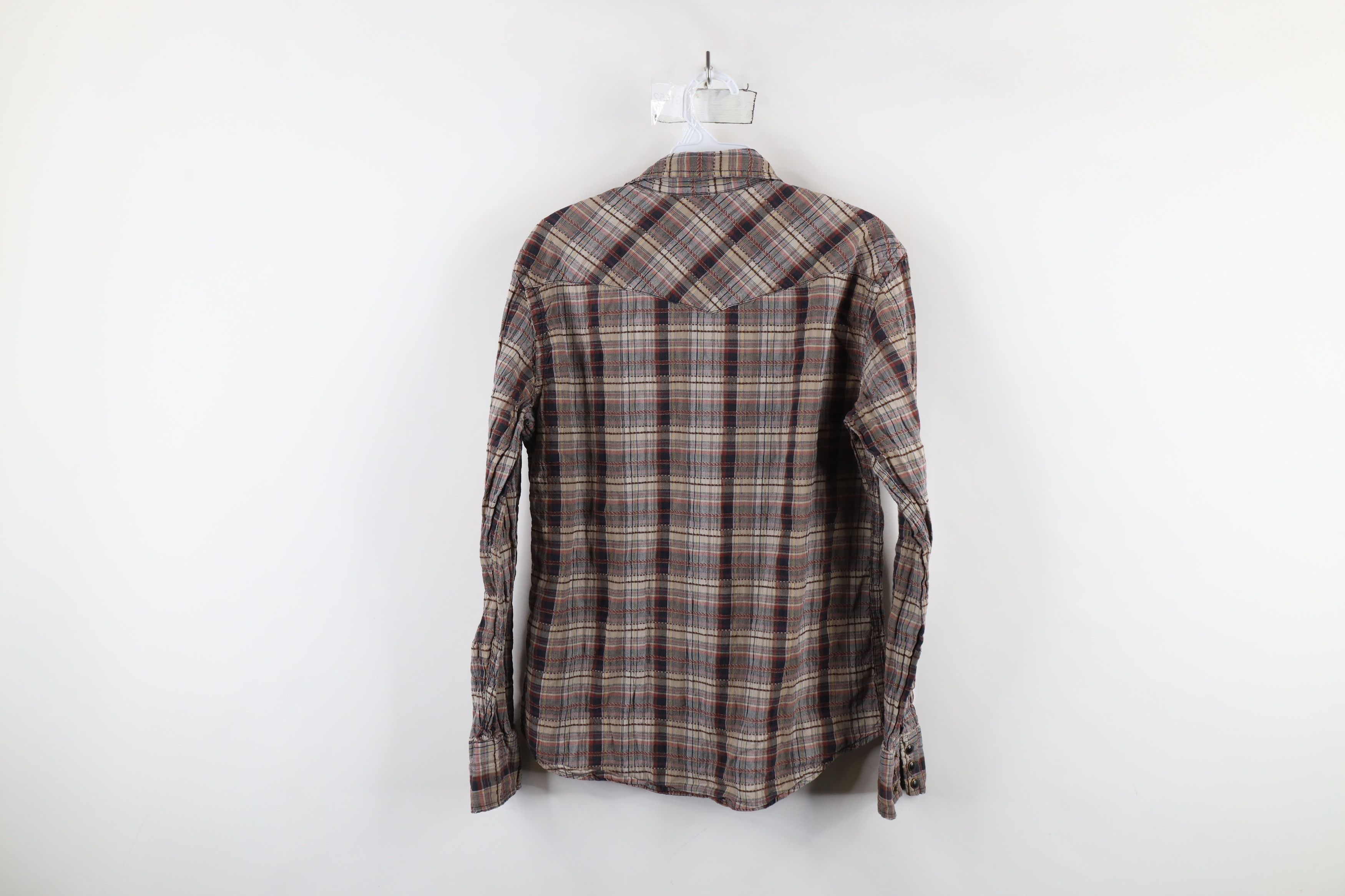 Salt Valley × Vintage Salt Valley Western Cowboy Snap Button Collared Shirt Plaid Size US XS / EU 42 / 0 - 12 Thumbnail