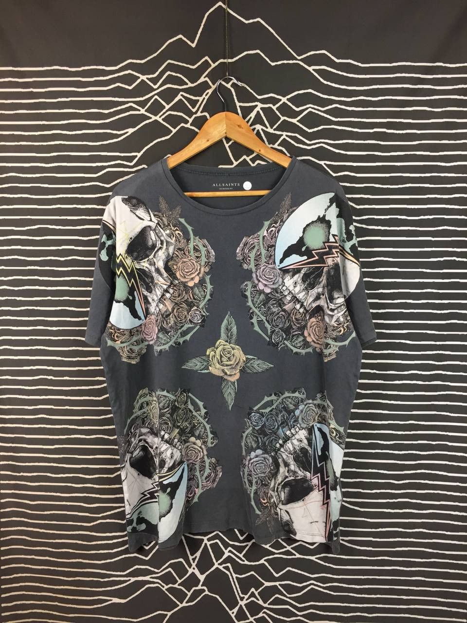 Allsaints AllSaints Death & Bloom Skull Oversized Fit Tee Size XL Size US XL / EU 56 / 4 - 2 Thumbnail