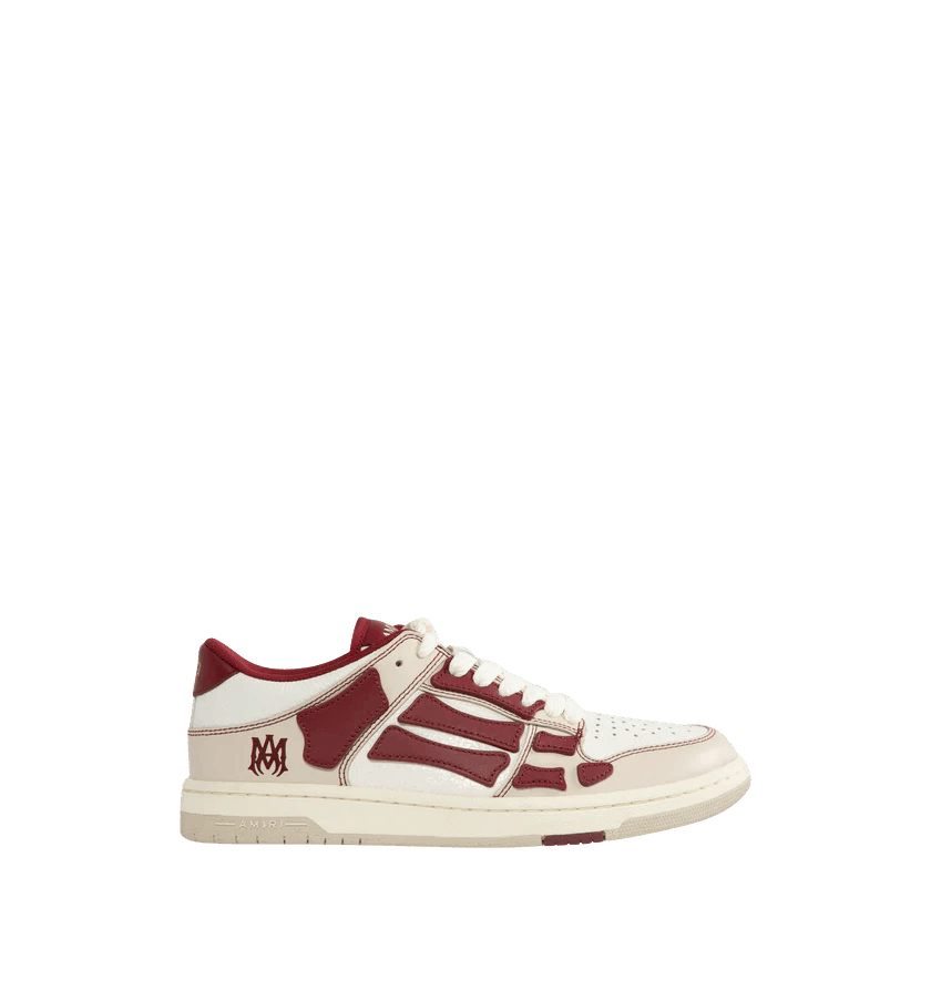 Amiri o1h1sh10525 Varsity Skel Low Top Sneaker in Red Size US 10 / EU 43 - 1 Thumbnail
