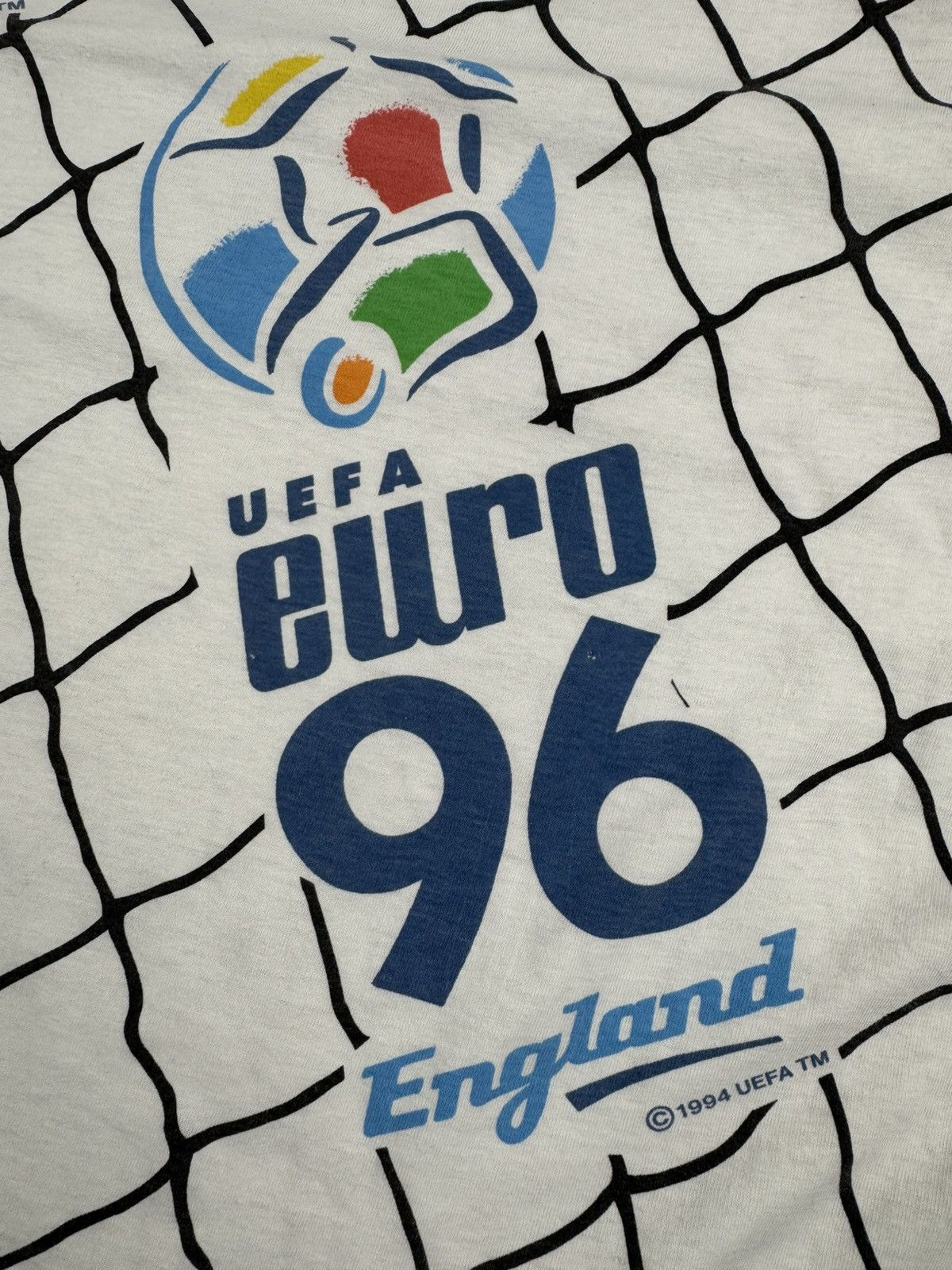 Vintage Vintage 1996 Uefa Euro england footbal soccer graphic tee Size US XL / EU 56 / 4 - 5 Thumbnail