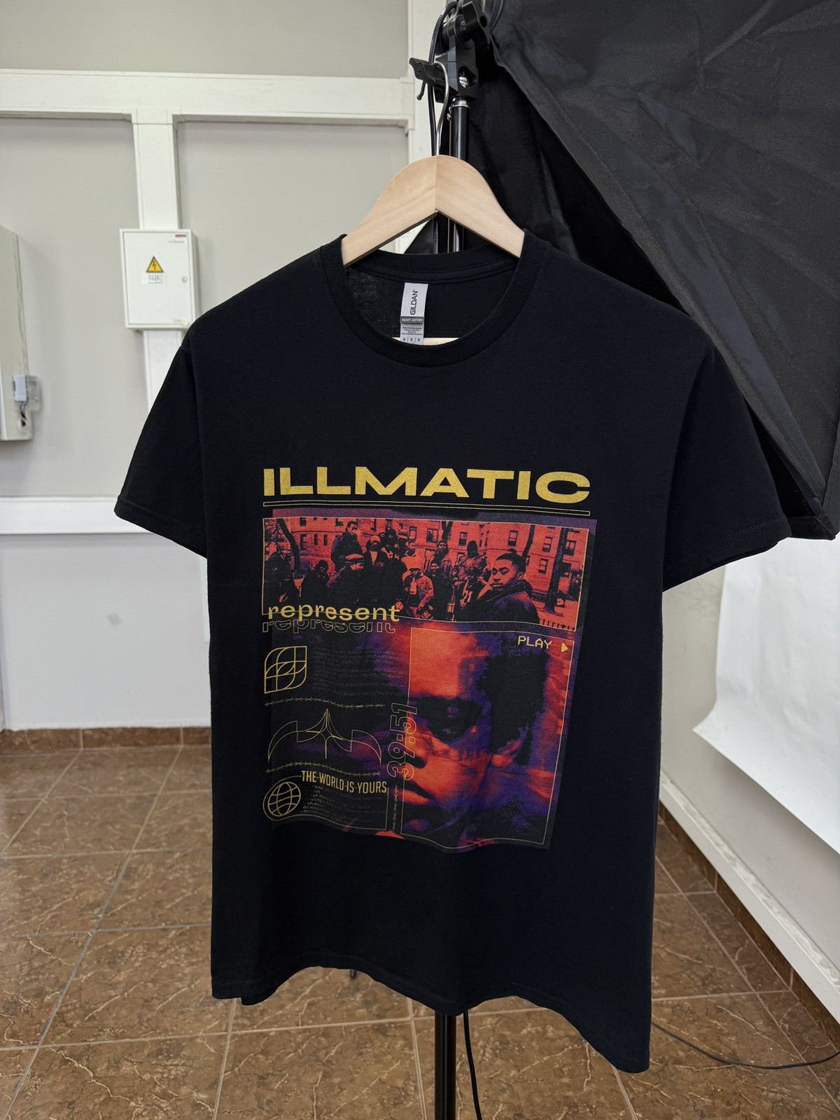 Band Tees × Rap Tees 🇺🇸 NAS ILLMATIC Rap Columbia Records T-Shirt Rare Retro Y2K Size US M / EU 48-50 / 2 - 1 Thumbnail