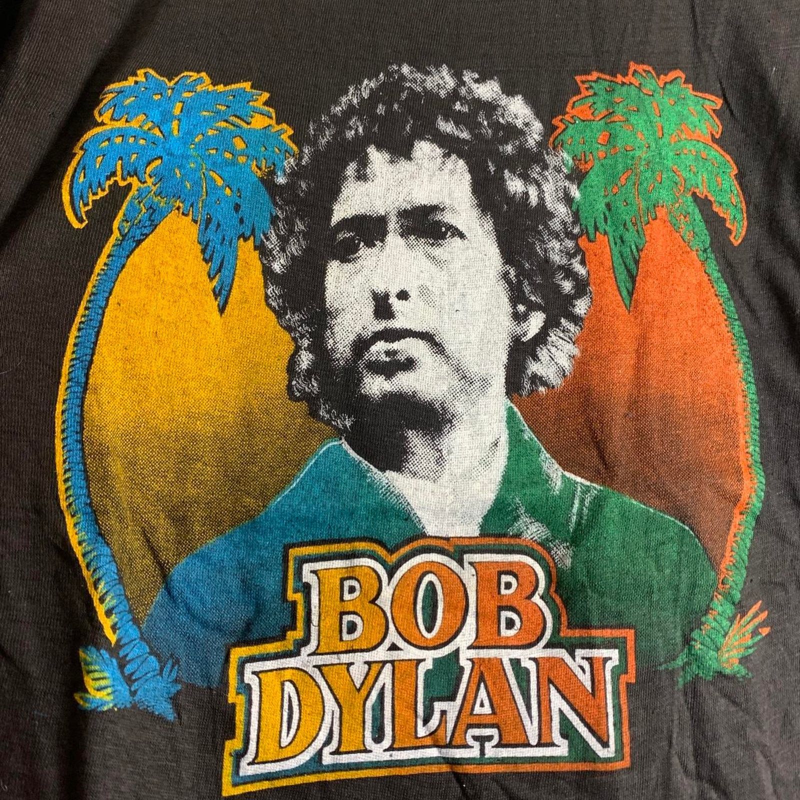Vintage 70s BOB DYLAN single stitch double sided graphic tee shirt M Size US M / EU 48-50 / 2 - 1 Thumbnail