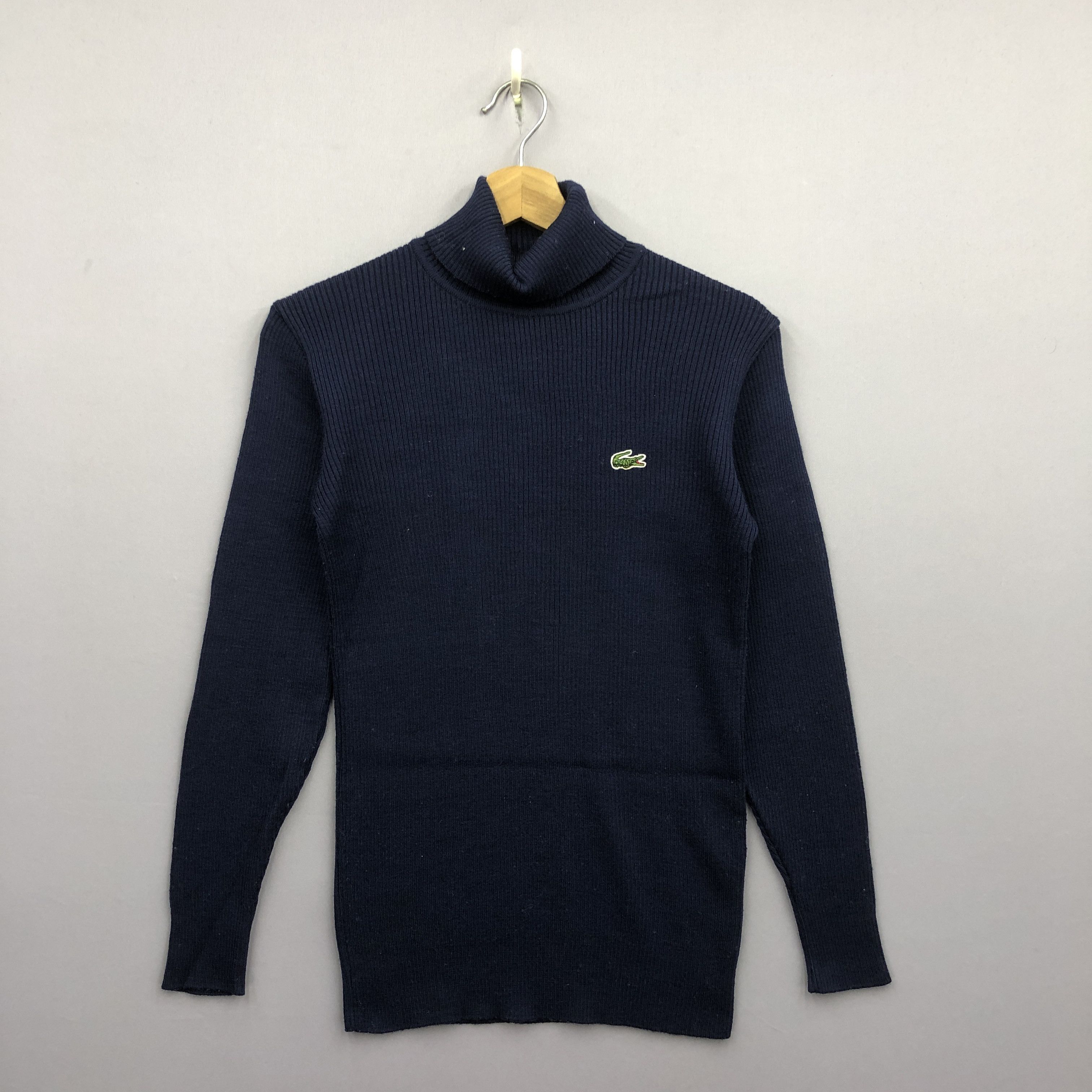 Lacoste × Vintage Vintage Lacoste Turtleneck Knit Sweater Sweatshirt Jumper Size US S / EU 44-46 / 1 - 1 Thumbnail