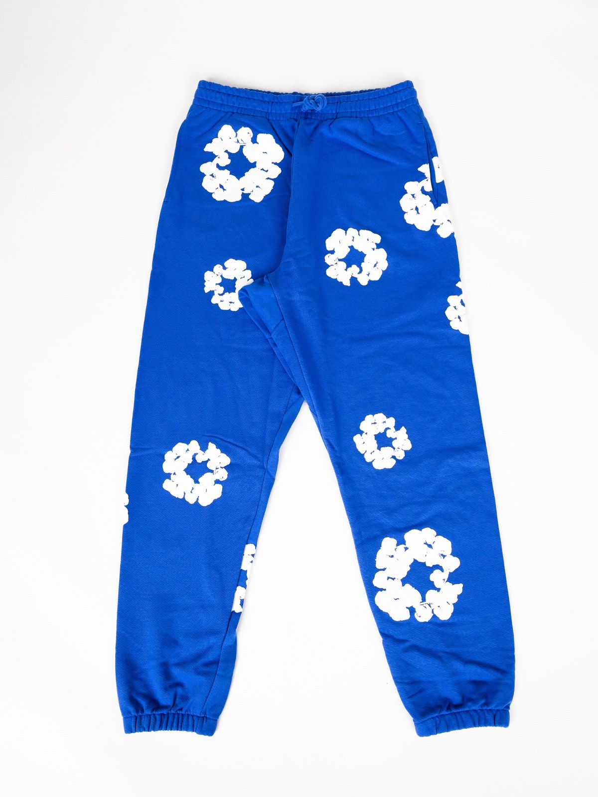 image of Denim Tears Cotton Wreath Blue Sweatpants, Men's (Size 34)