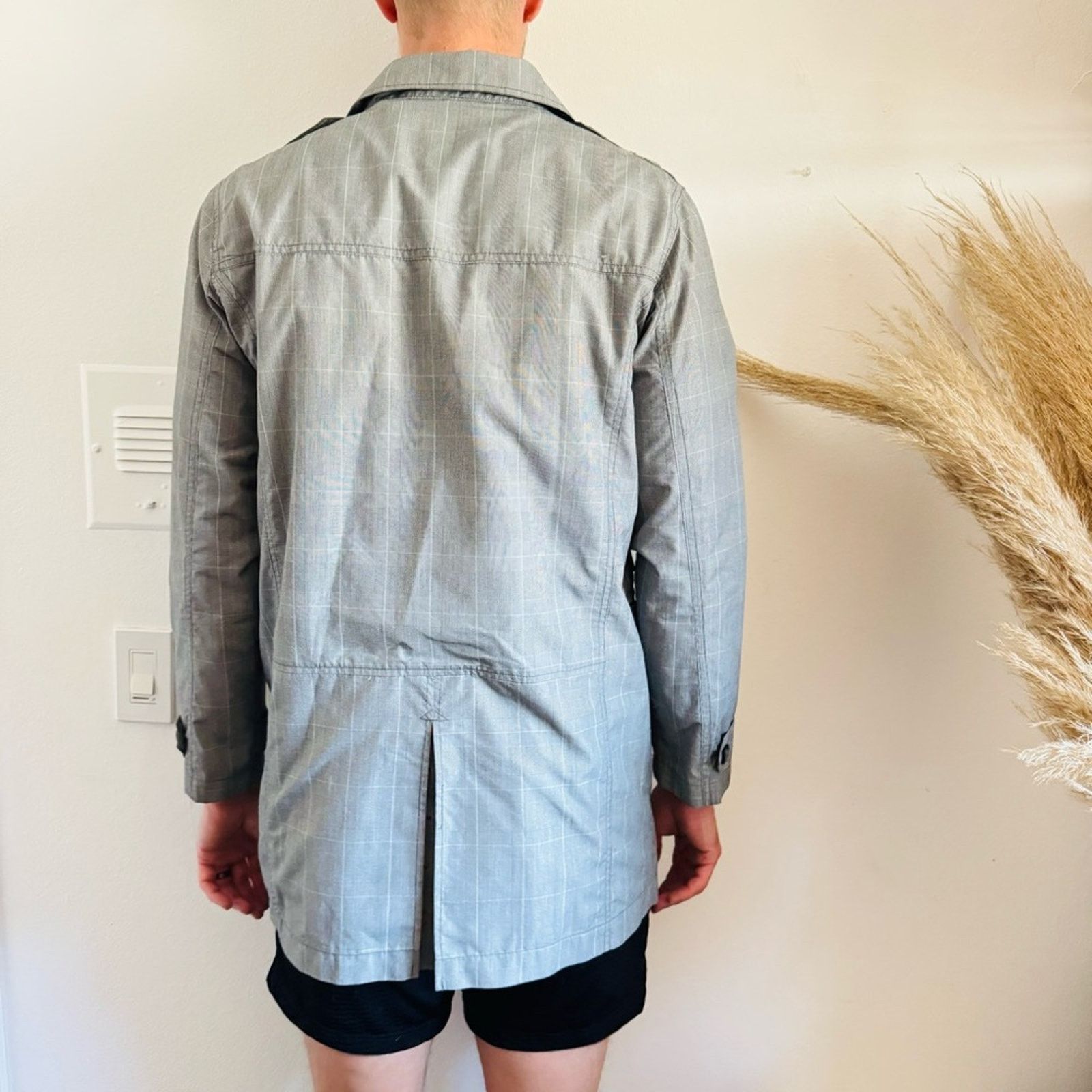 Five Four FIVE FOUR Grey Gray White Print Button Utility Jacket Coat S Size US S / EU 44-46 / 1 - 8 Thumbnail