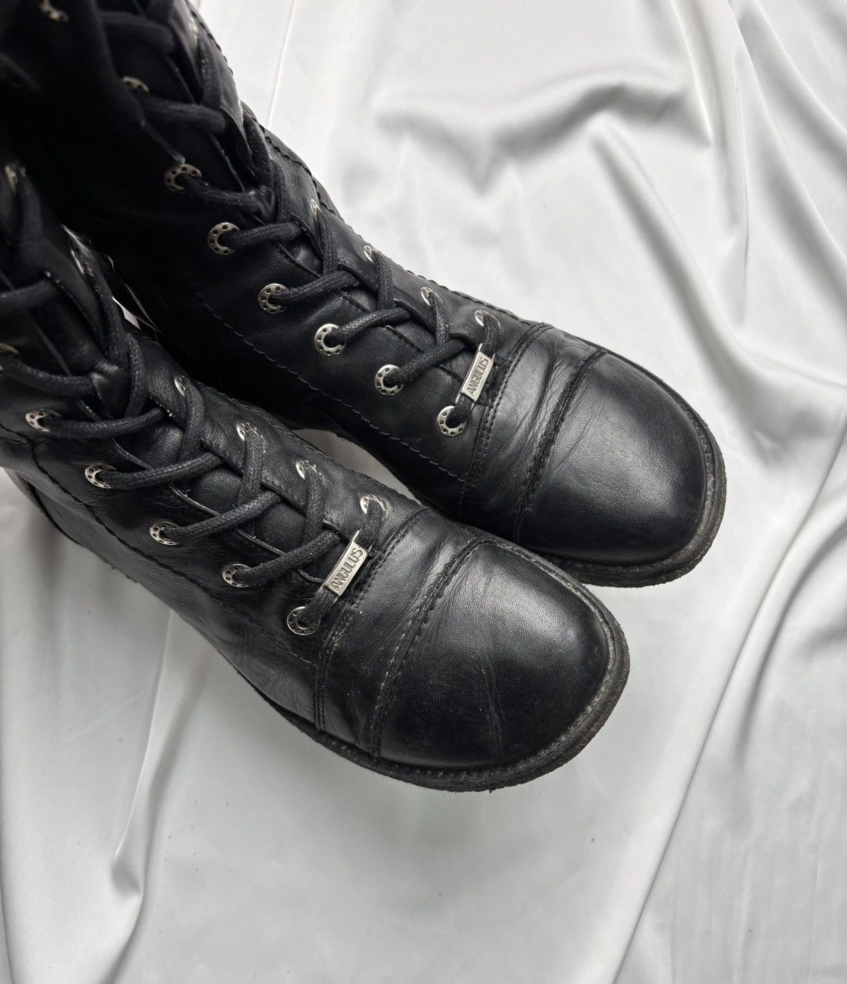 Vintage Vintage leather gothic streetwear lace up boots Size US 8 / EU 41 - 6 Thumbnail