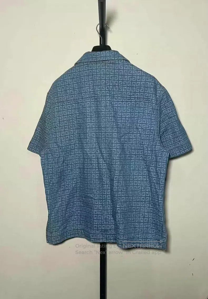 Givenchy Givenchy Blue Full-Print 4G Short-Sleeve Shirt Loose Fit S Size US M / EU 48-50 / 2 - 2 Thumbnail