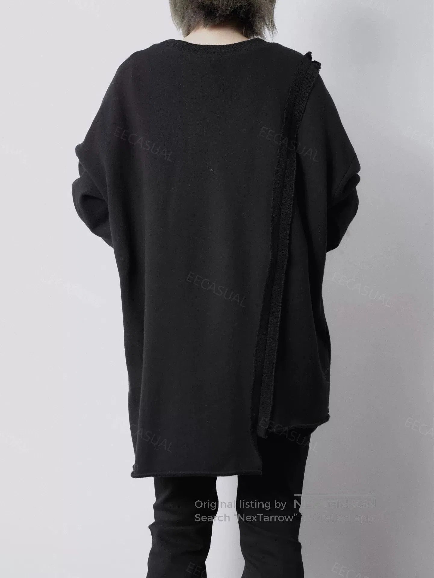 Y's Yohji Yamamoto Black Asymmetrical Sweatshirt. Size M / US 6-8 / IT 42-44 - 5 Thumbnail
