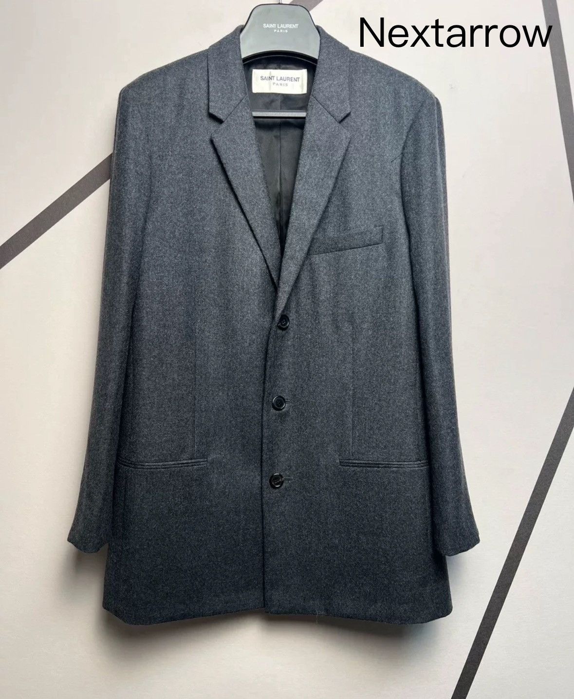 Saint Laurent Paris × Yves Saint Laurent Saint Laurent SLP genuine 18 gray three button wool coat Size US S / EU 44-46 / 1 - 1 Thumbnail