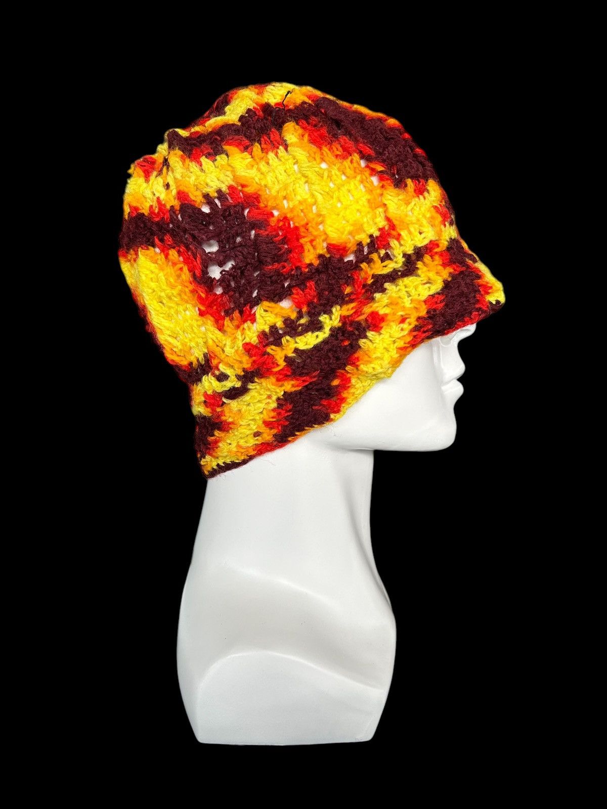 Japanese Brand × Kapital × Vintage Crochet Knitted Handmade Rare Beanie Hats ☠️☠️💥 Size ONE SIZE - 5 Thumbnail