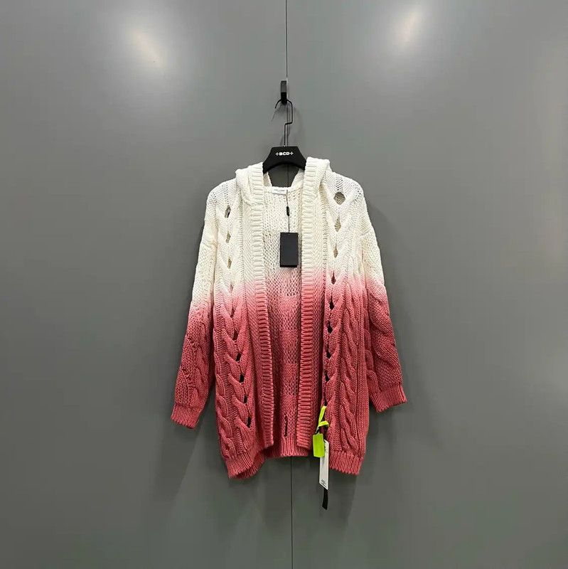 Yves Saint Laurent YSL Colorblock Wool Cardigan for Women 0089 Size S / US 4 / IT 40 - 1 Thumbnail