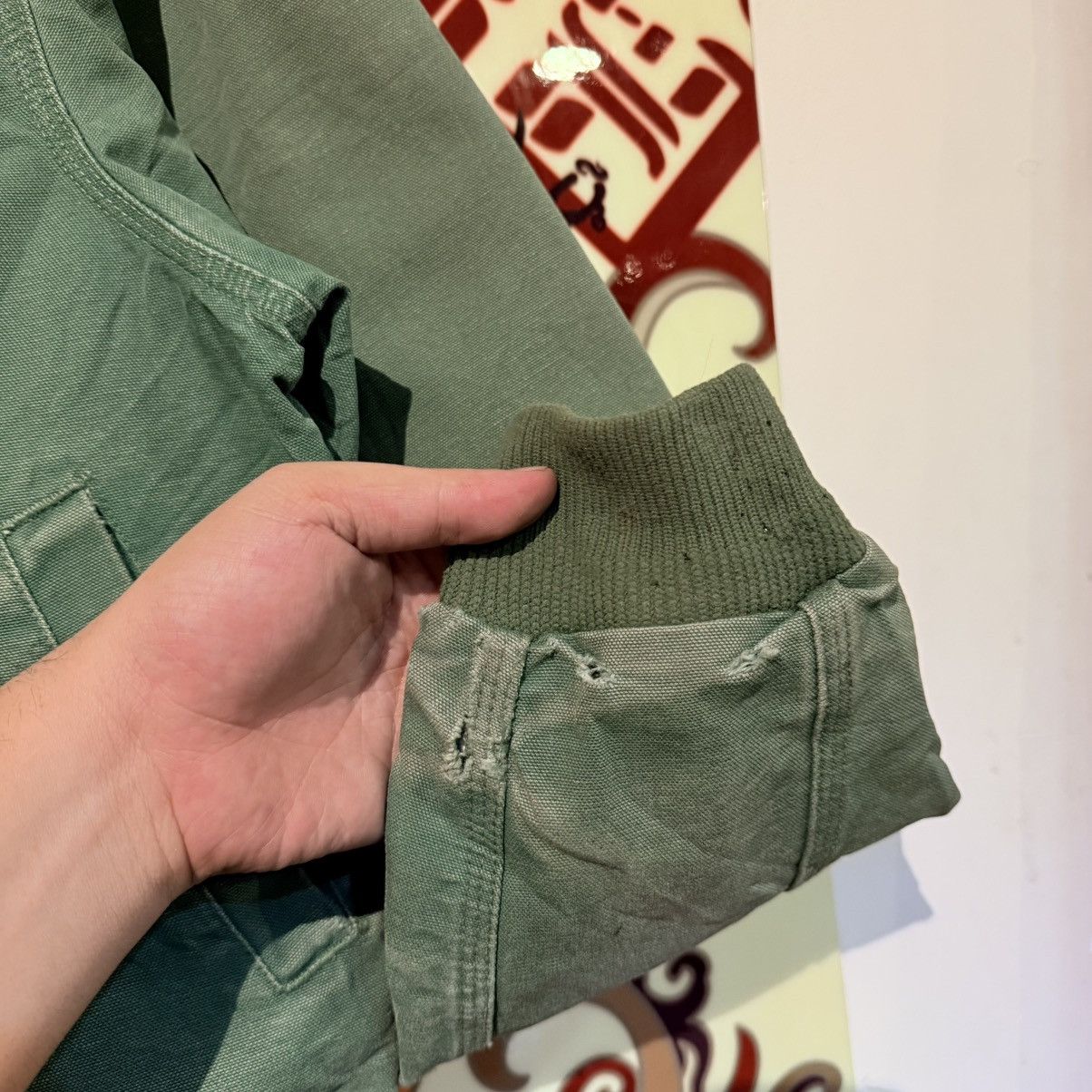 Carhartt Vtg 90s Carhartt Santa Fe Cactus Green JS1158 Tribal aztec Size US L / EU 52-54 / 3 - 3 Thumbnail