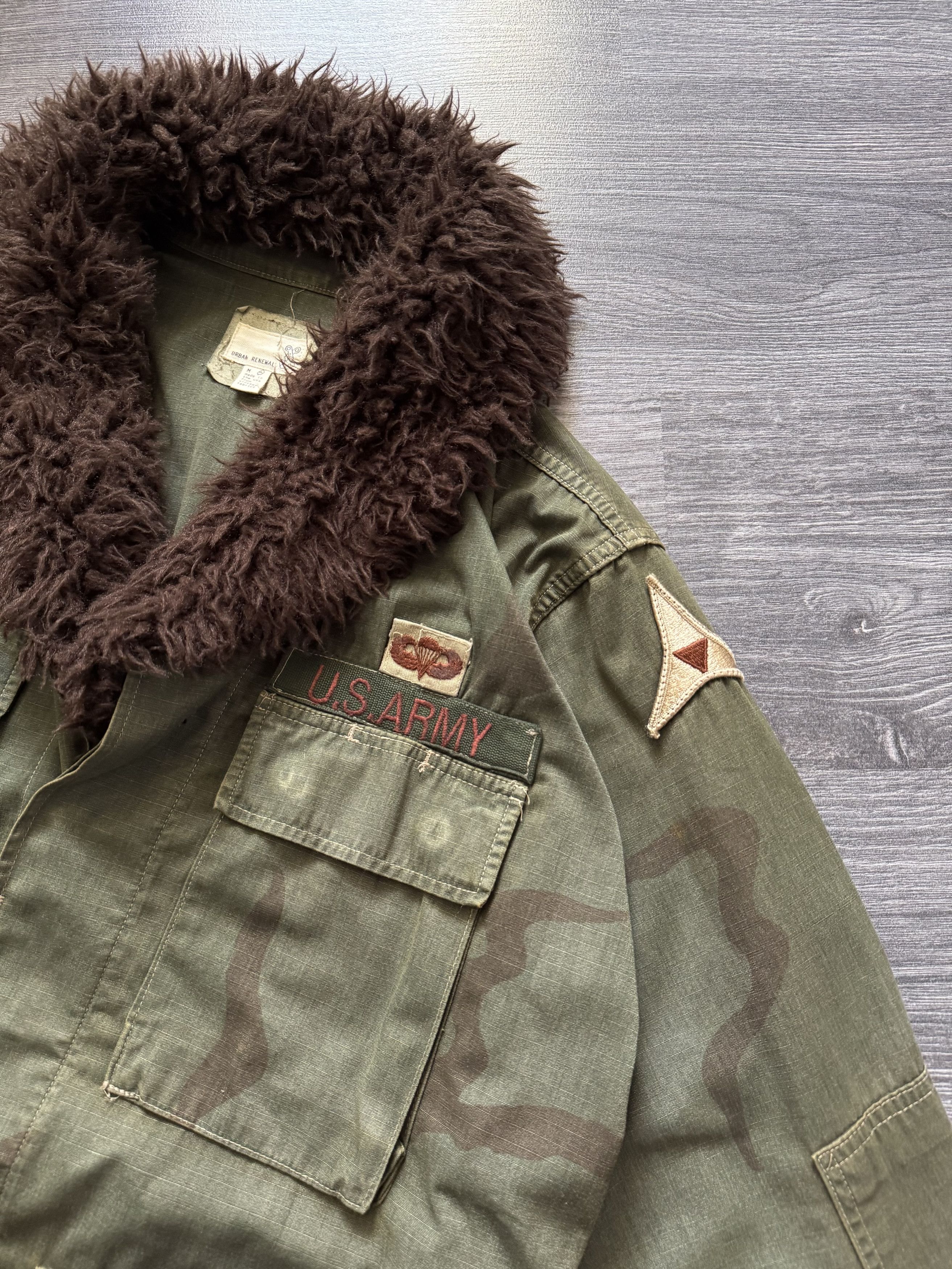 Vintage Urban Renewal Vintage Recycle Camo Fur Jacket Overshirt Size US M / EU 48-50 / 2 - 5 Thumbnail