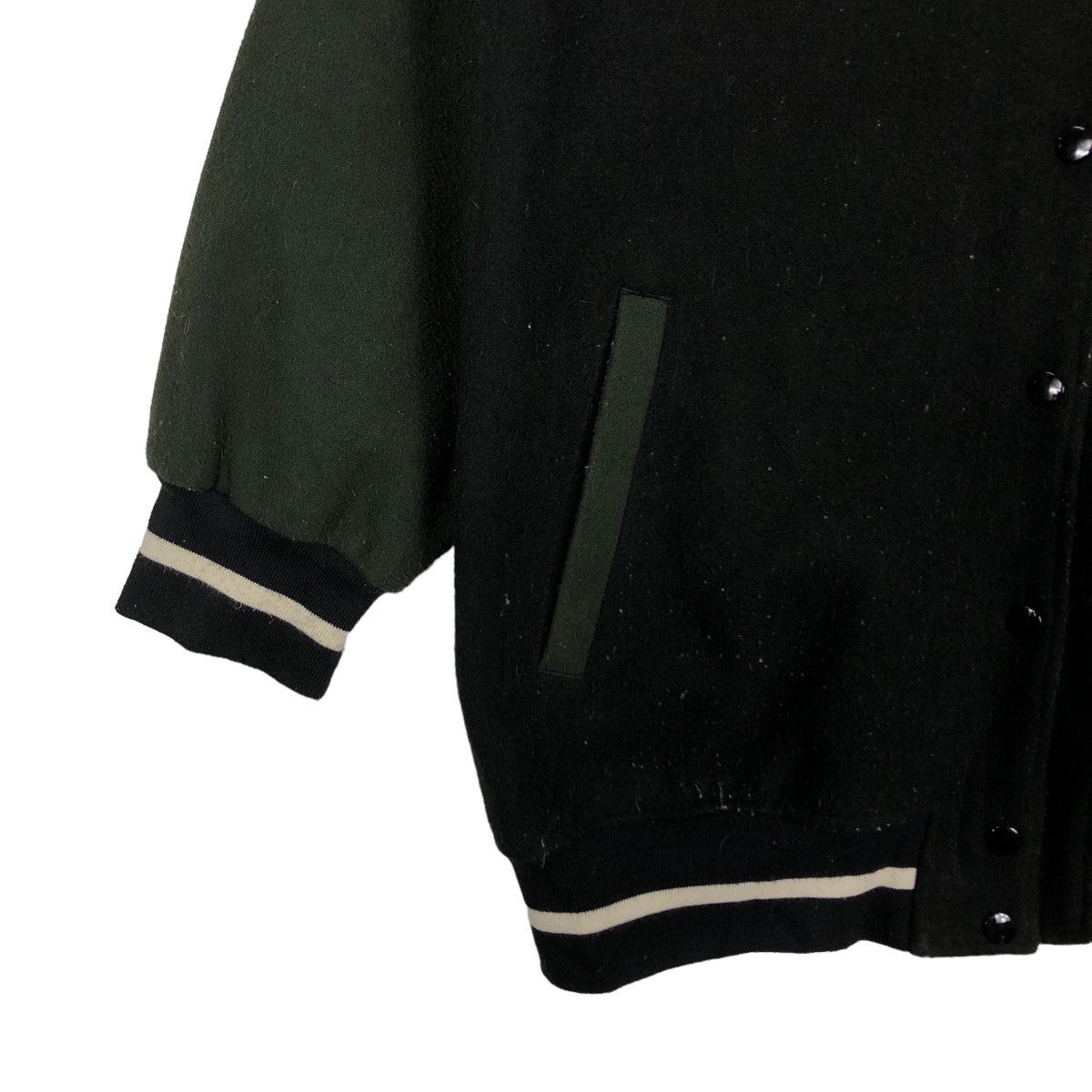 Japanese Brand 🔥90’s Vintage Varsity Jacket Rag Machine Big Logo Size US L / EU 52-54 / 3 - 4 Thumbnail