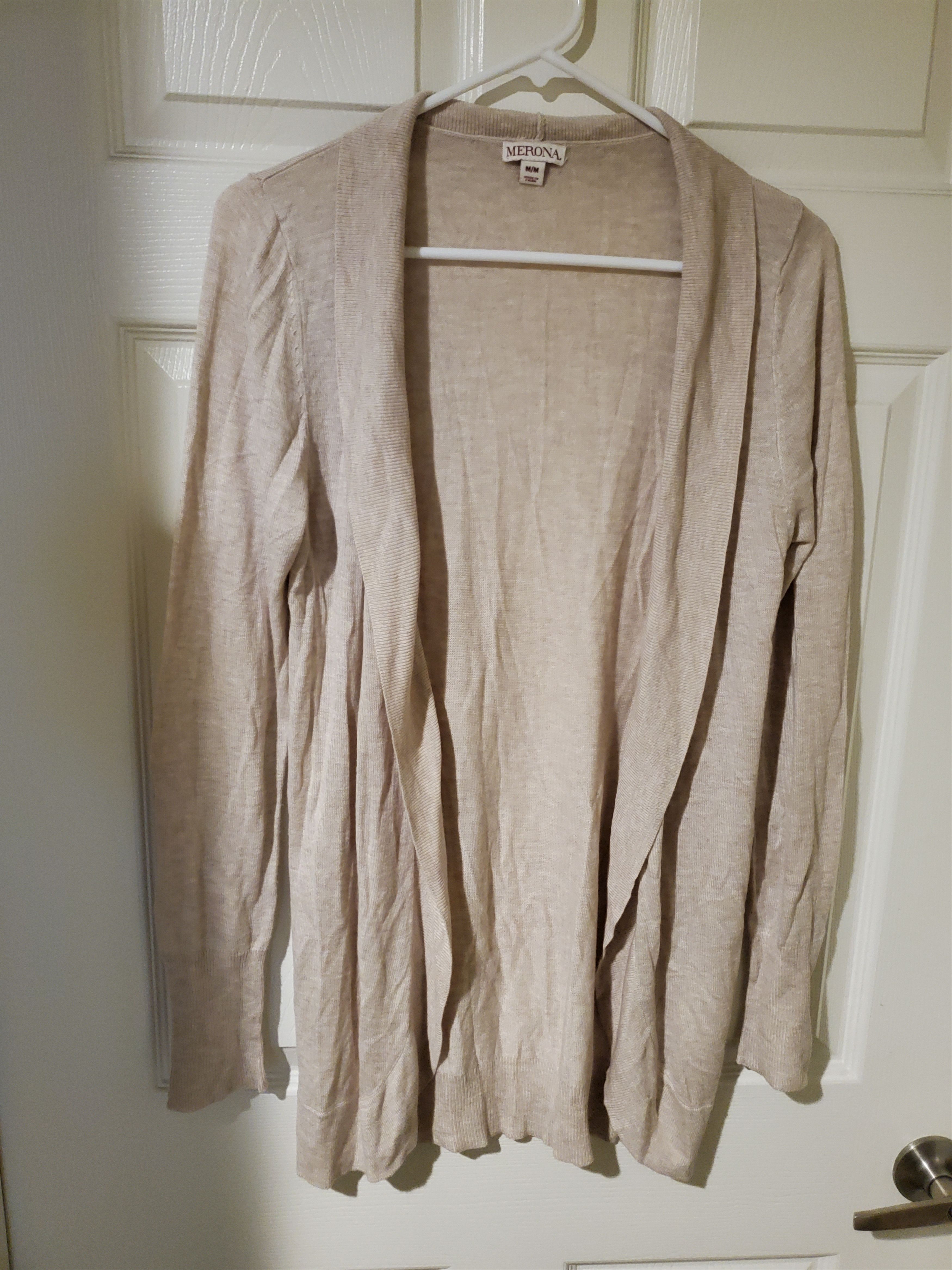 Merona Cream colored comfy + cozy cardigan/sweater (size M) Size M / US 6-8 / IT 42-44 - 2 Thumbnail