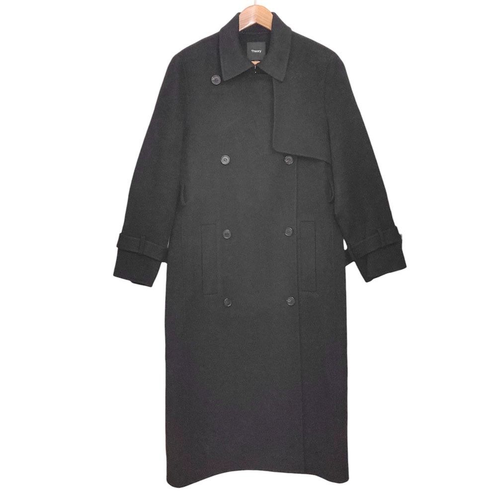 Theory Theory Theory NEW DIVIDE GC RELAXED TRNCH DF Wool Cashmere Trench Coat Textile Outerwear DUTY FREE for USA Size ONE SIZE - 1 Thumbnail
