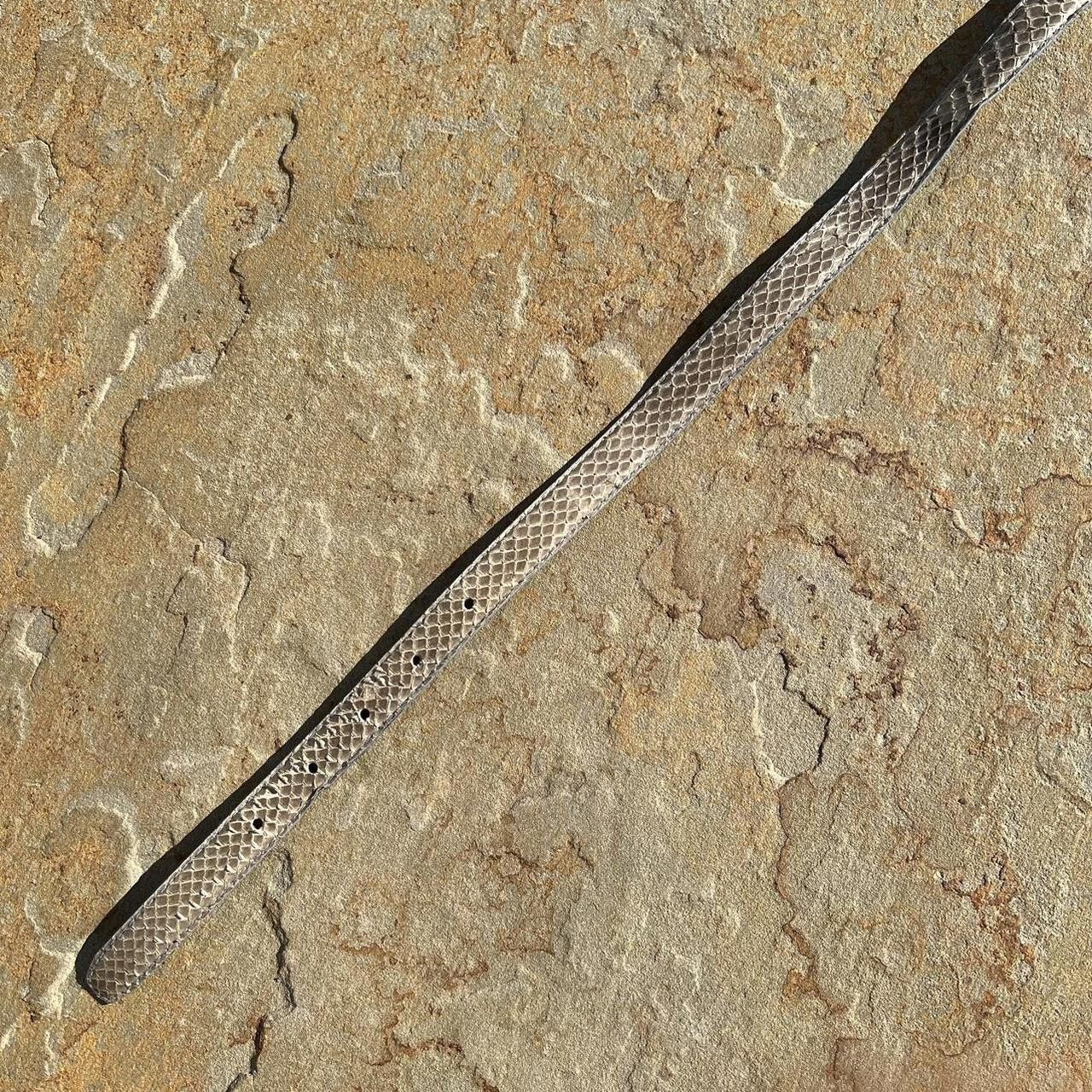 Vintage Vintage 80s Genuine Snake Skin Tan Grey Belt Size ONE SIZE - 4 Thumbnail