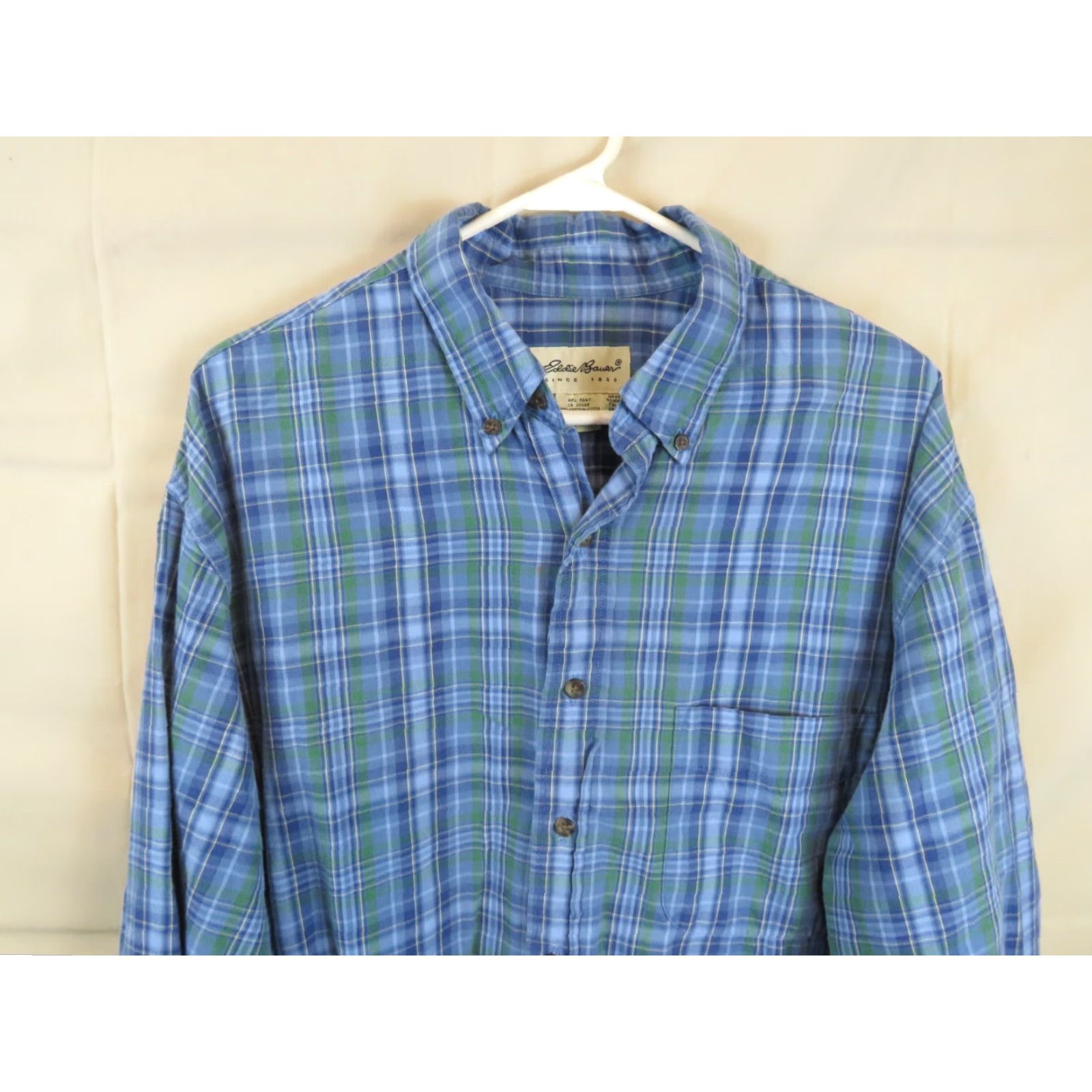 Eddie Bauer Eddie Bauer Button-Up Shirt Men Regular L Blue Green Plaid Multicolor Long Sleeve Front Button Down Shirt Size US L / EU 52-54 / 3 - 3 Thumbnail