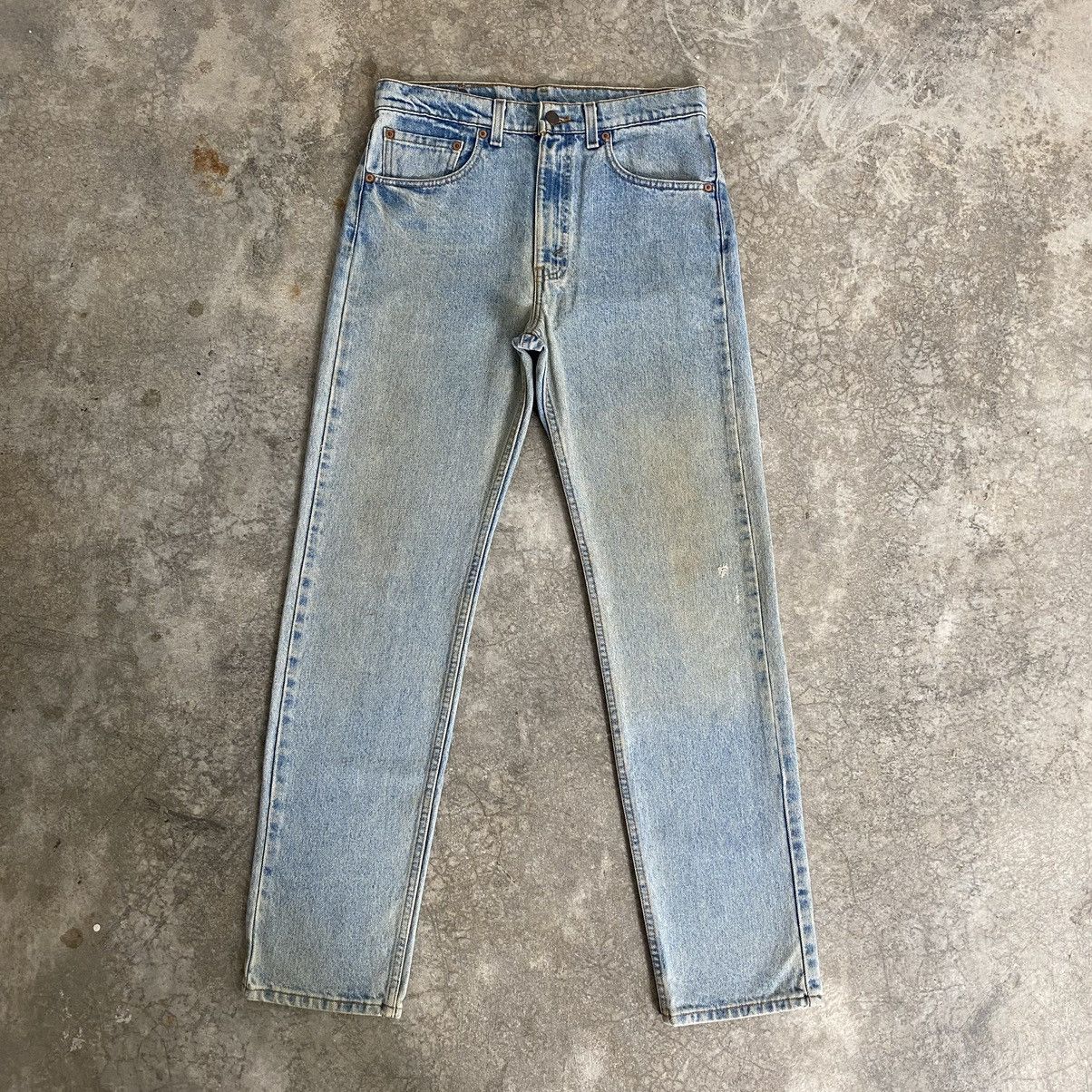 Levi's VTG 1996 Levis 505 Straight Leg Dirt Washed Blue Jeans Size US 31 - 3 Thumbnail