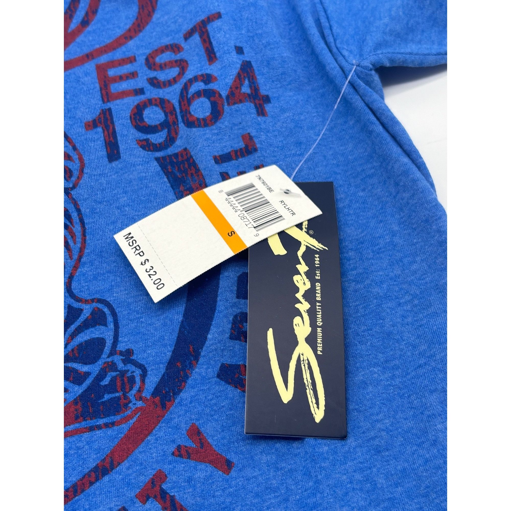 Other Seven7 Men’s Short Sleeved Crew Neck Graphic Tee, Royal Heat Size US S / EU 44-46 / 1 - 8 Thumbnail