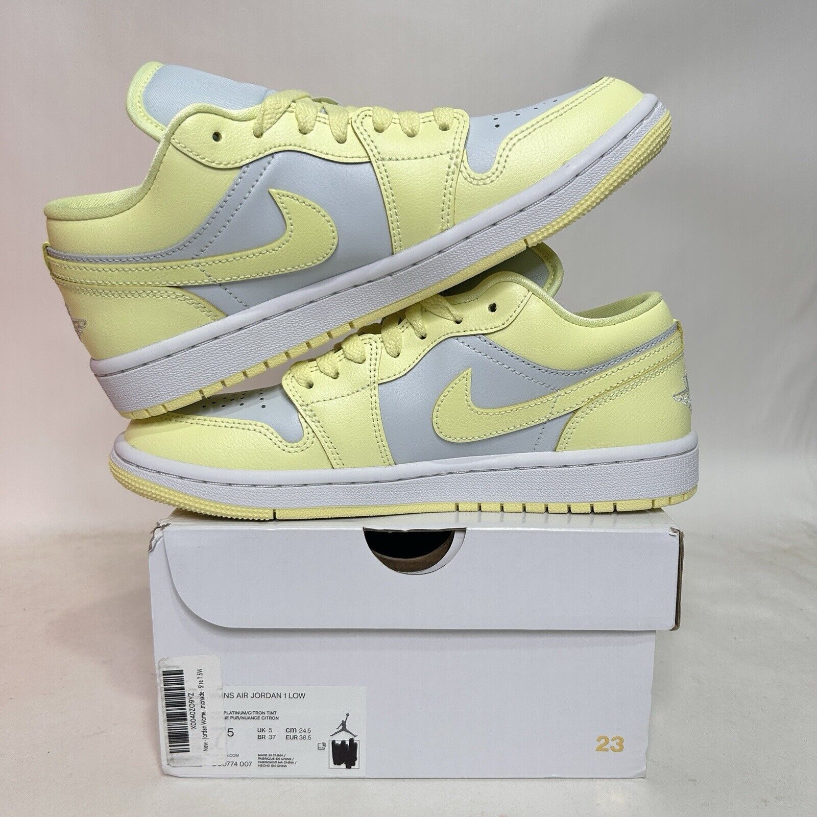 Nike Nike Air Jordan 1 Low Retro WMNS “Lemonade/Citron Tint” 2024 Size US 7.5 / IT 37.5 - 3 Thumbnail