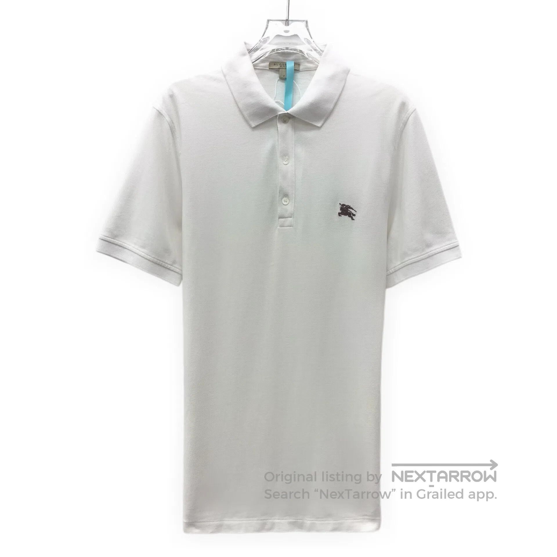 Burberry Burberry White warrior knight embroidered cotton collar lo Size US M / EU 48-50 / 2 - 1 Thumbnail