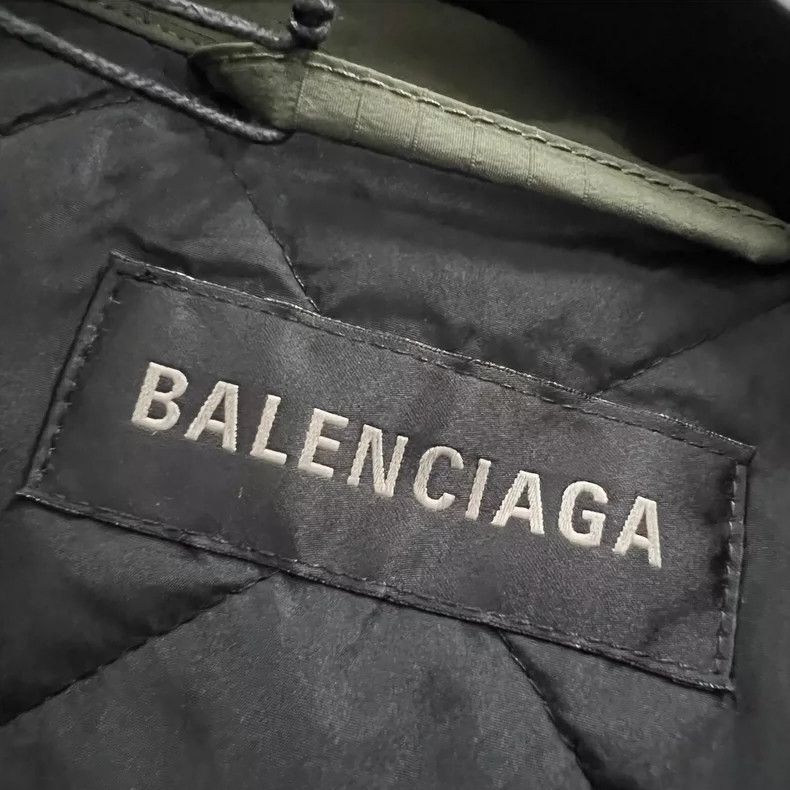 Balenciaga Balenciaga Olive embroidered logo jacket Size US M / EU 48-50 / 2 - 3 Thumbnail