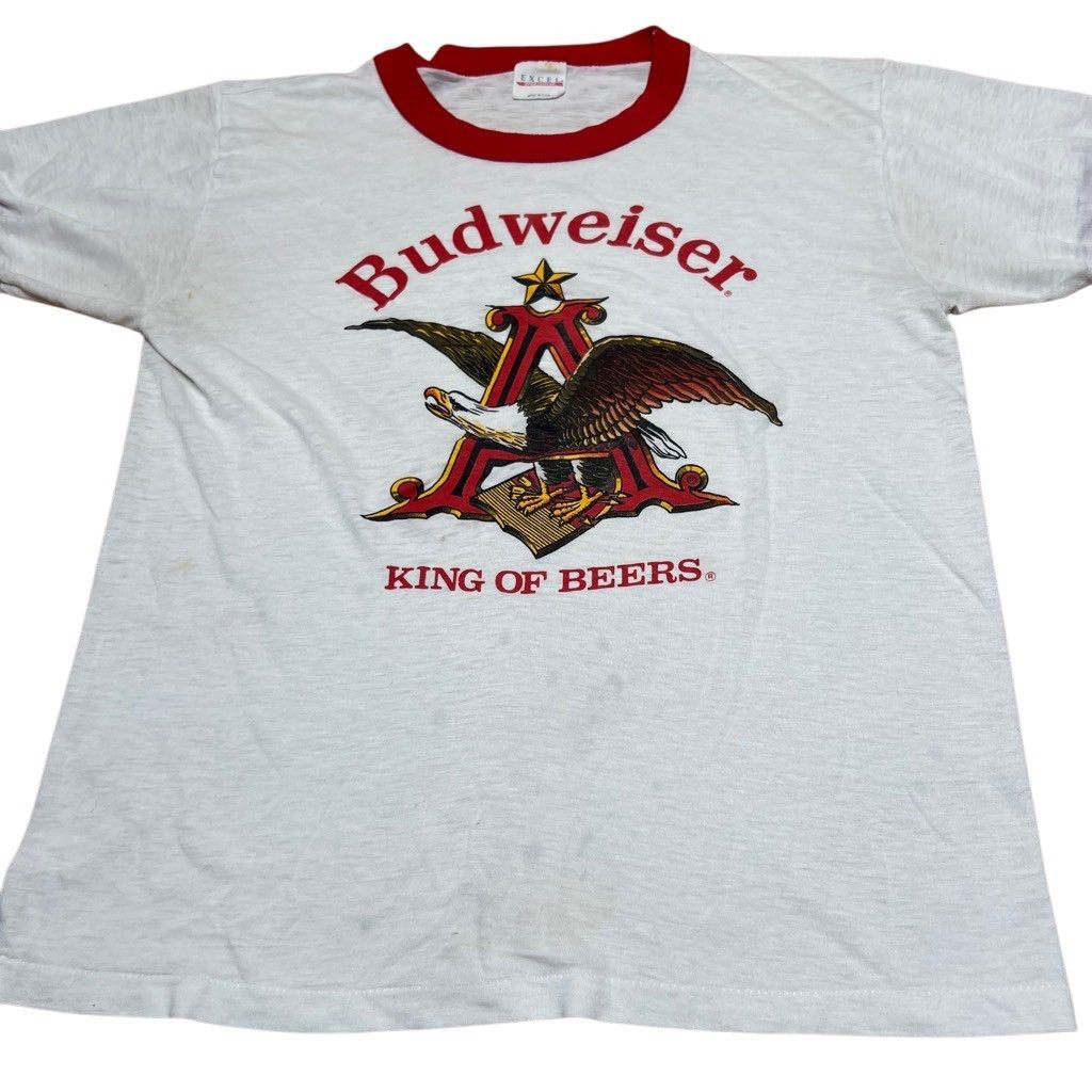 Budweiser × Vintage American Vintage 80s Budweiser Ringer Shirt Medium Size M / US 6-8 / IT 42-44 - 5 Thumbnail