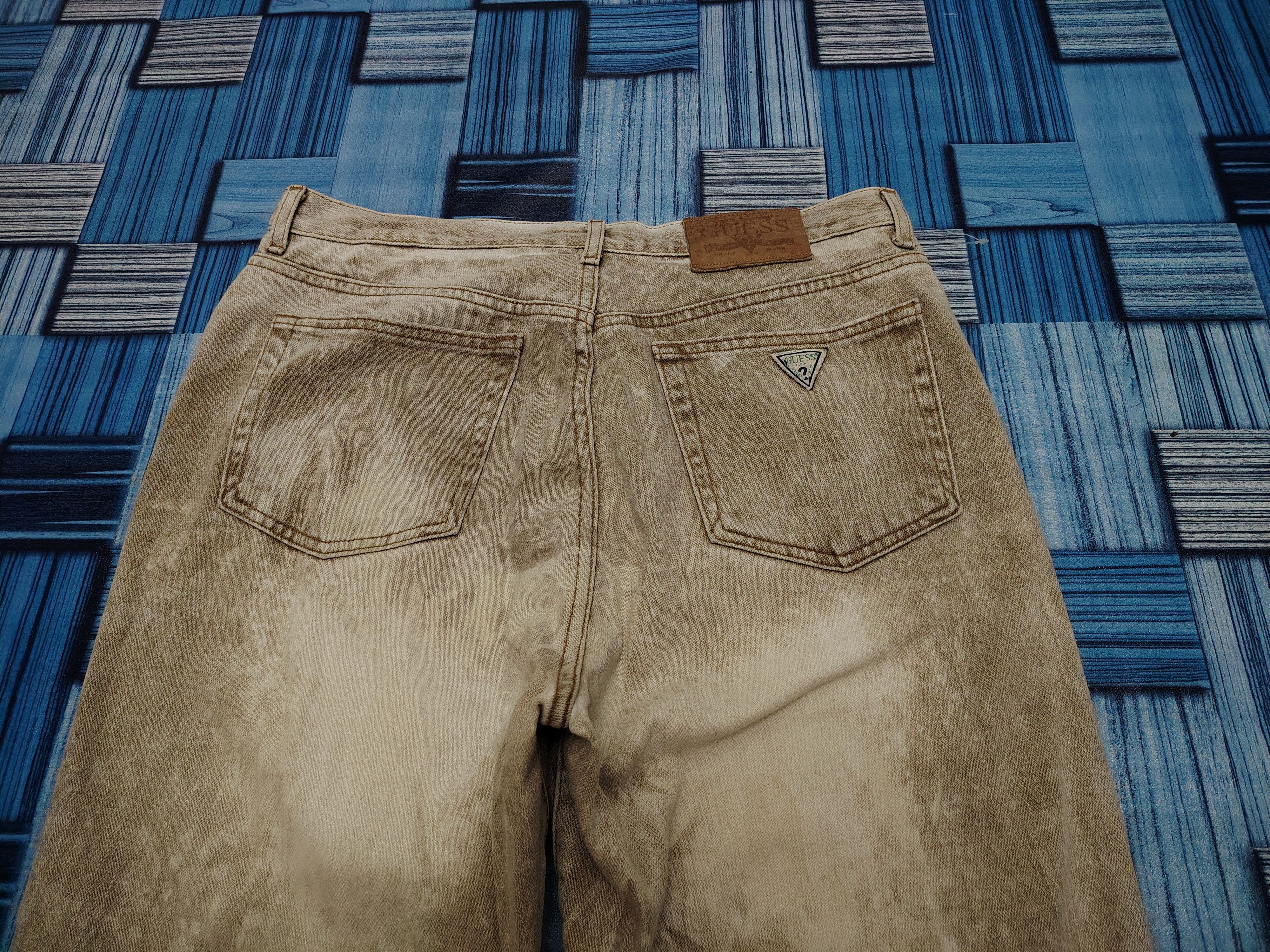 Guess Vtg 90's Guess u.s.a. Distressed Jeans Size US 33 - 16 Thumbnail