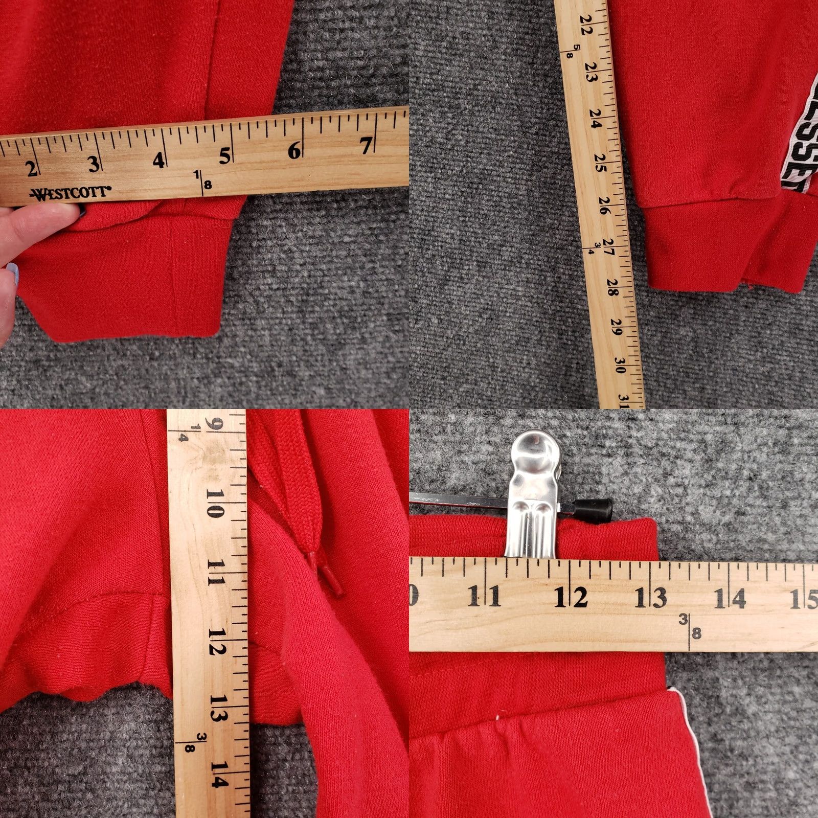 Vintage Rue21 Womens Jogger M Medium Red Sweatpants High Rise Blessed Side Tape Bottoms Size 32" / US 10 / IT 46 - 8 Thumbnail