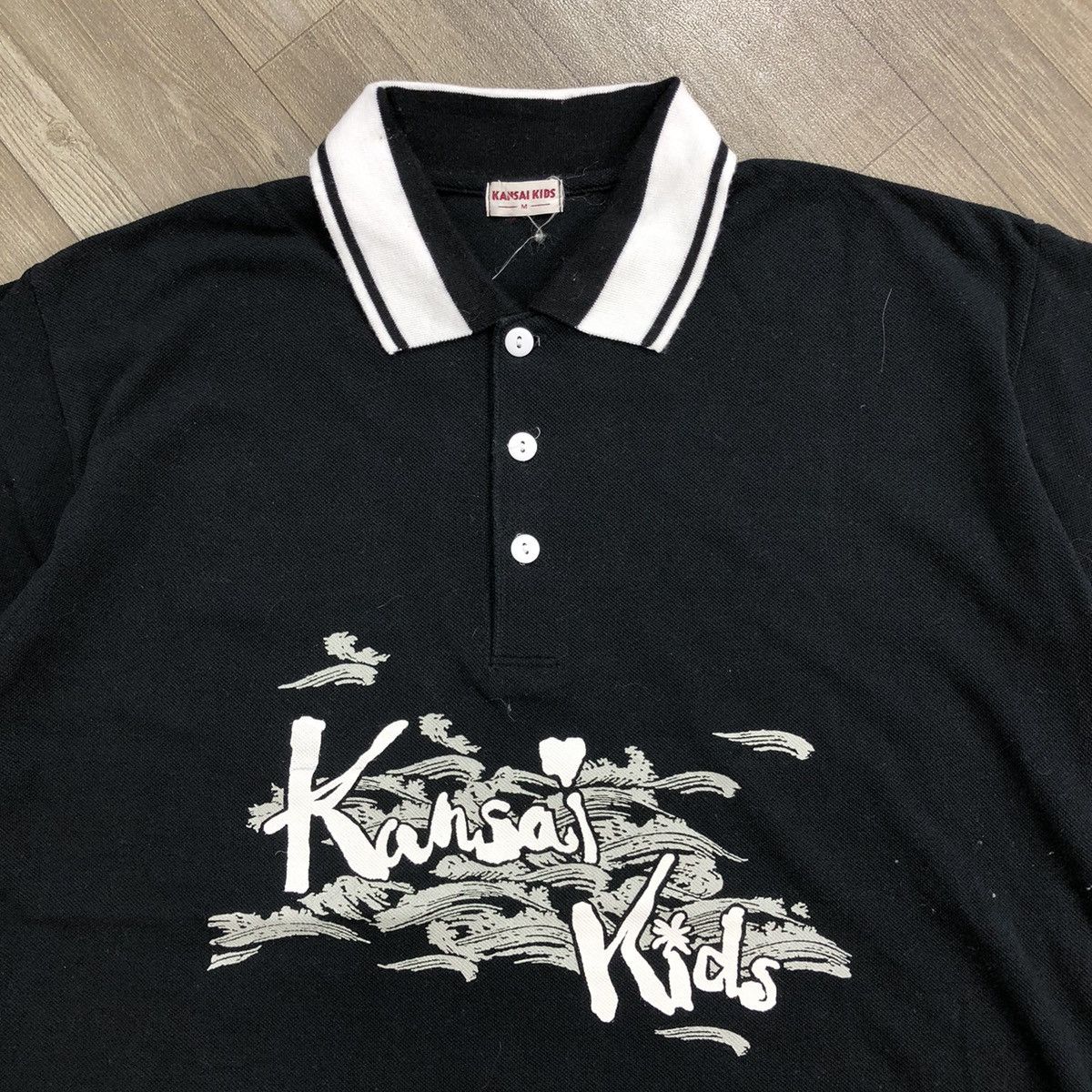 Designer × Japanese Brand × Kansai Yamamoto 1990s Kansai Yamamoto Kids Iconic Design Polo Shirt Size US M / EU 48-50 / 2 - 2 Thumbnail