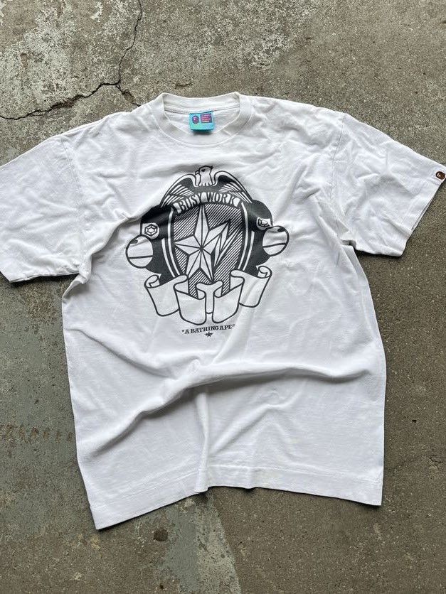 Bape BAPE “Busy Work Ape Shall Never Kill Ape” graphic tee Size US L / EU 52-54 / 3 - 1 Thumbnail
