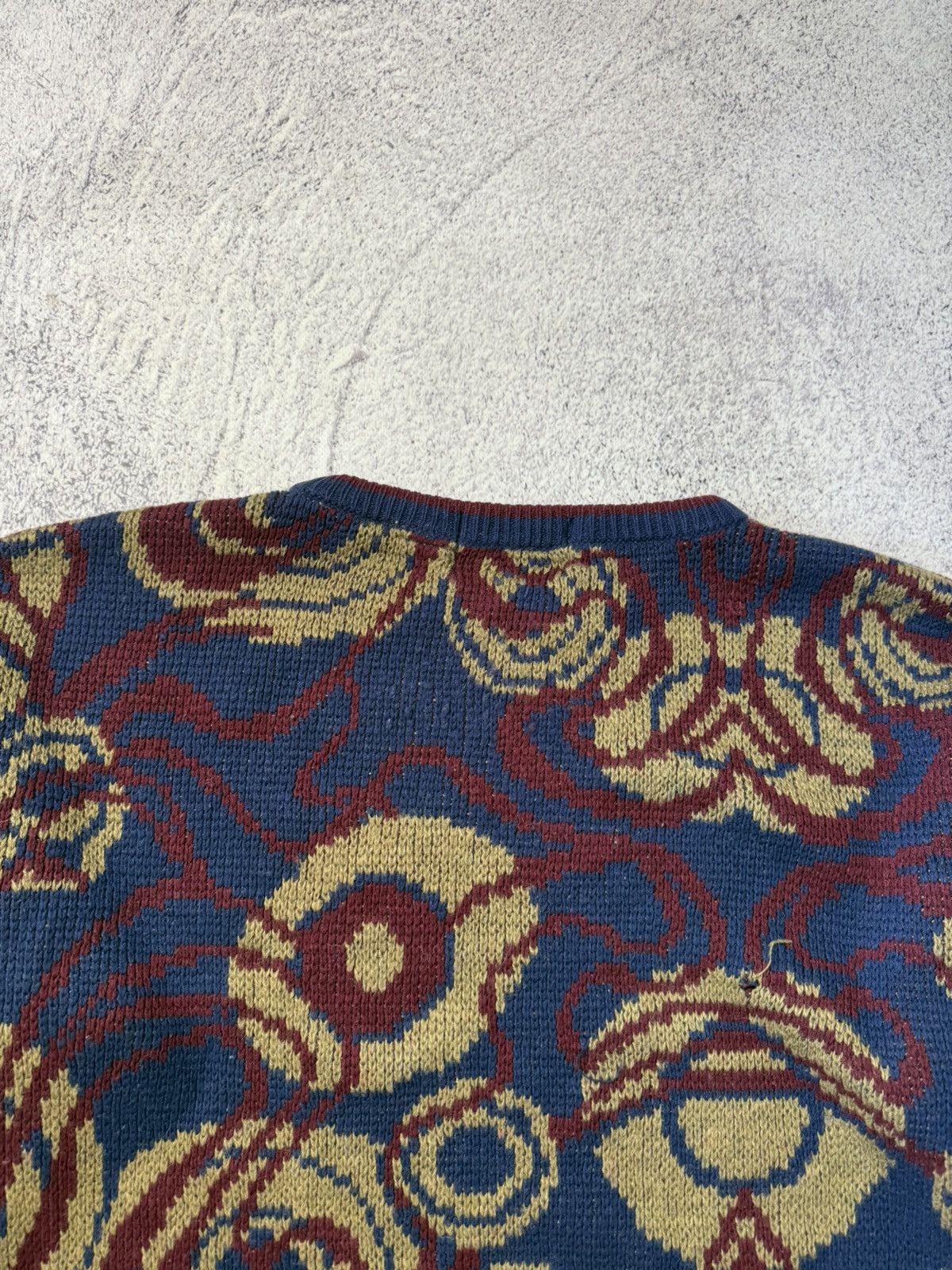 Japanese Brand VINTAGE Uniform Code Mens Crew Neck Geometric Sweater Y2K Size US L / EU 52-54 / 3 - 24 Thumbnail