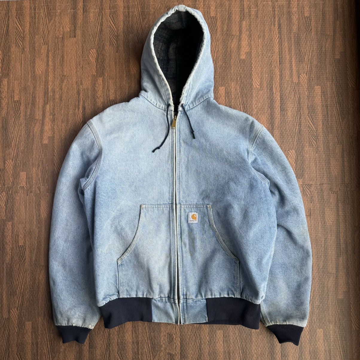 image of Jb1198 Dst Carhartt Active Jacket Detroit Denim Asap Rocky in Navy, Men's (Size Medium)