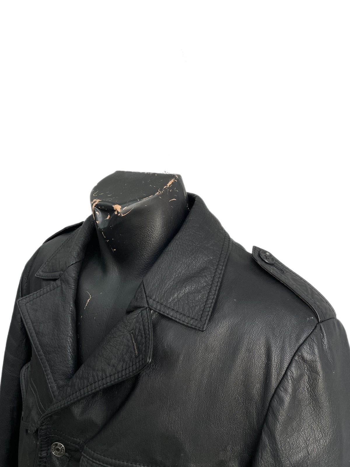 Diesel Vintage POLICE button up japanese leather jacket 90s Size US L / EU 52-54 / 3 - 4 Thumbnail