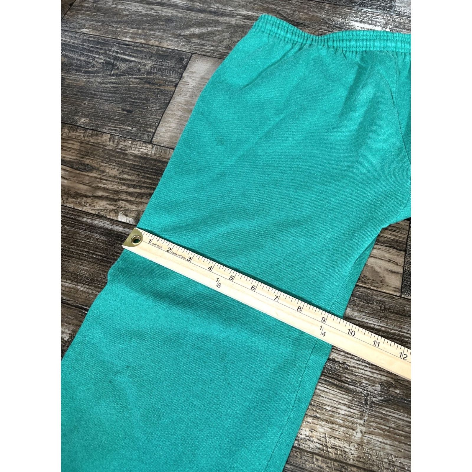 Hanes VINTAGE Hanes Premium Pants Mens M Green Jogger Tapered Sweat Pants with Drawstring 28.5in Inseam Casual Size US 31 - 3 Thumbnail