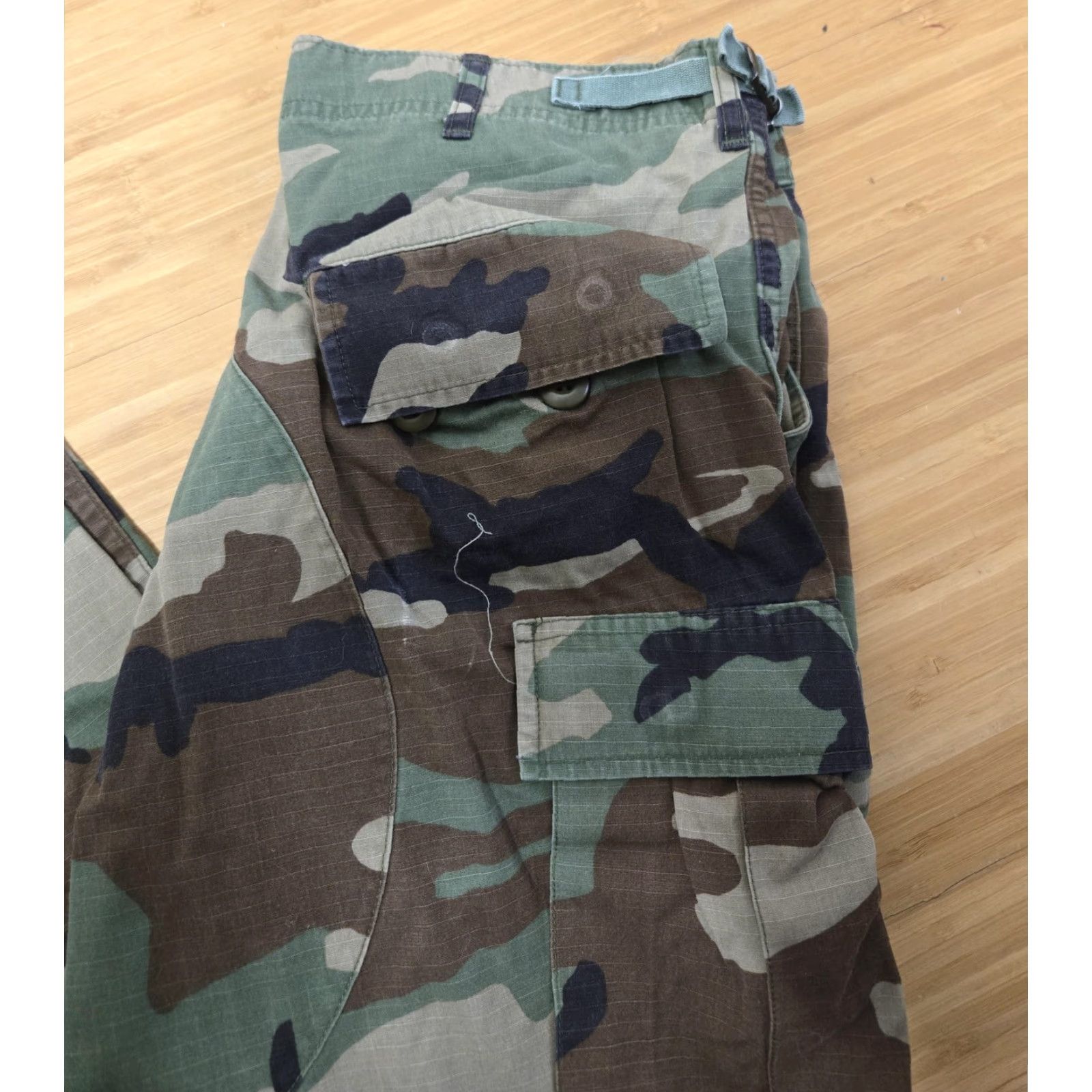 Vintage Military BDU Cargo Pants Mens Medium Regular Woodland Camo Ripstop Tactical Size US 31 - 2 Thumbnail